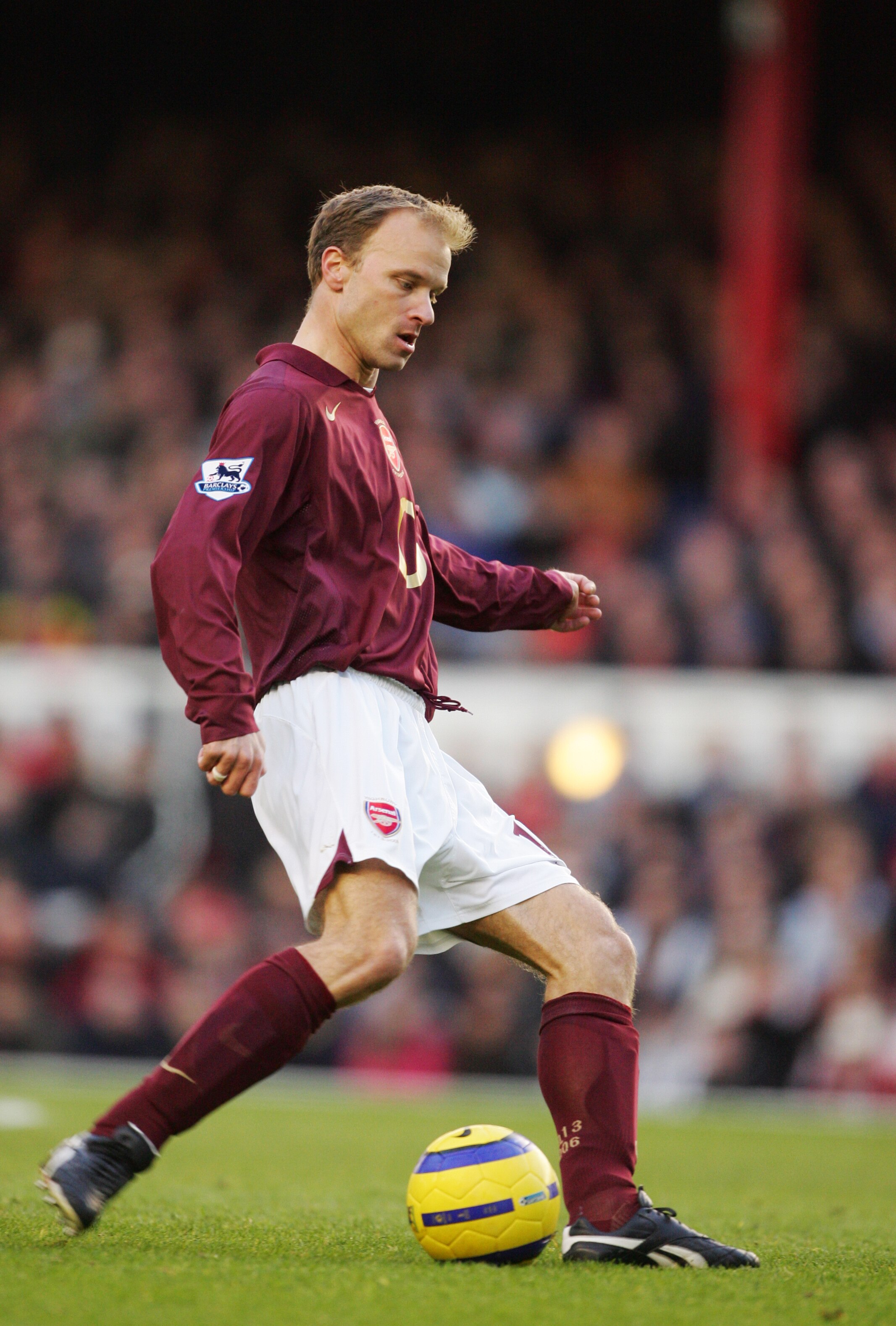 LONDON - FEBRUARY 11:  Dennis Berkamp of Arsenal during the Barclays Premiership match between Arsenal and Bolton Wanderers at Highbury on February 11, 2006 in London, England. (Photo by Mike Hewitt/Getty Images)
