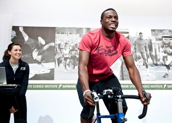 Incoming NFL Draft pick and former University of Georgia wide receiver A.J. Green tests with the Gatorade Sports Science Institute (GSSI) in New York City.  Green’s testing was captured by NFL Films for the new web series “Everything To Prove,” which follows 14 rookies’ journey to the NFL.