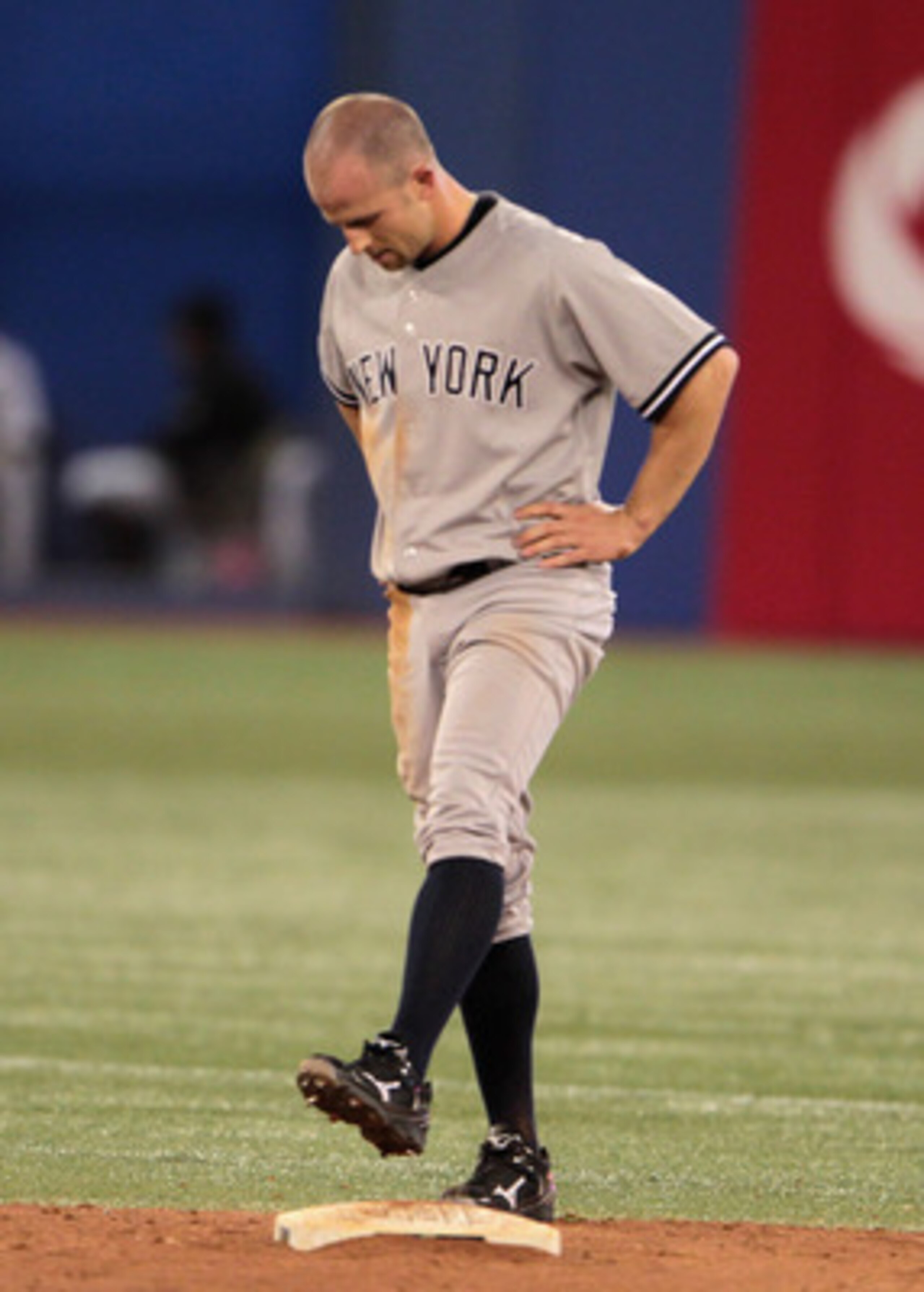 TORONTO, ON - APRIL 19: Brett Gardner #11 of the New York Yankees waits at second base after being called out to end the inning during their game against the Toronto Blue Jays at Rogers Centre on April 19, 2011 in Toronto, Canada. (Photo by Scott Haller TORONTO, ON - APRIL 19: Brett Gardner #11 of the New York Yankees waits at second base after being called out to end the inning during their game against the Toronto Blue Jays at Rogers Centre on April 19, 2011 in Toronto, Canada. (Photo by Scott Haller