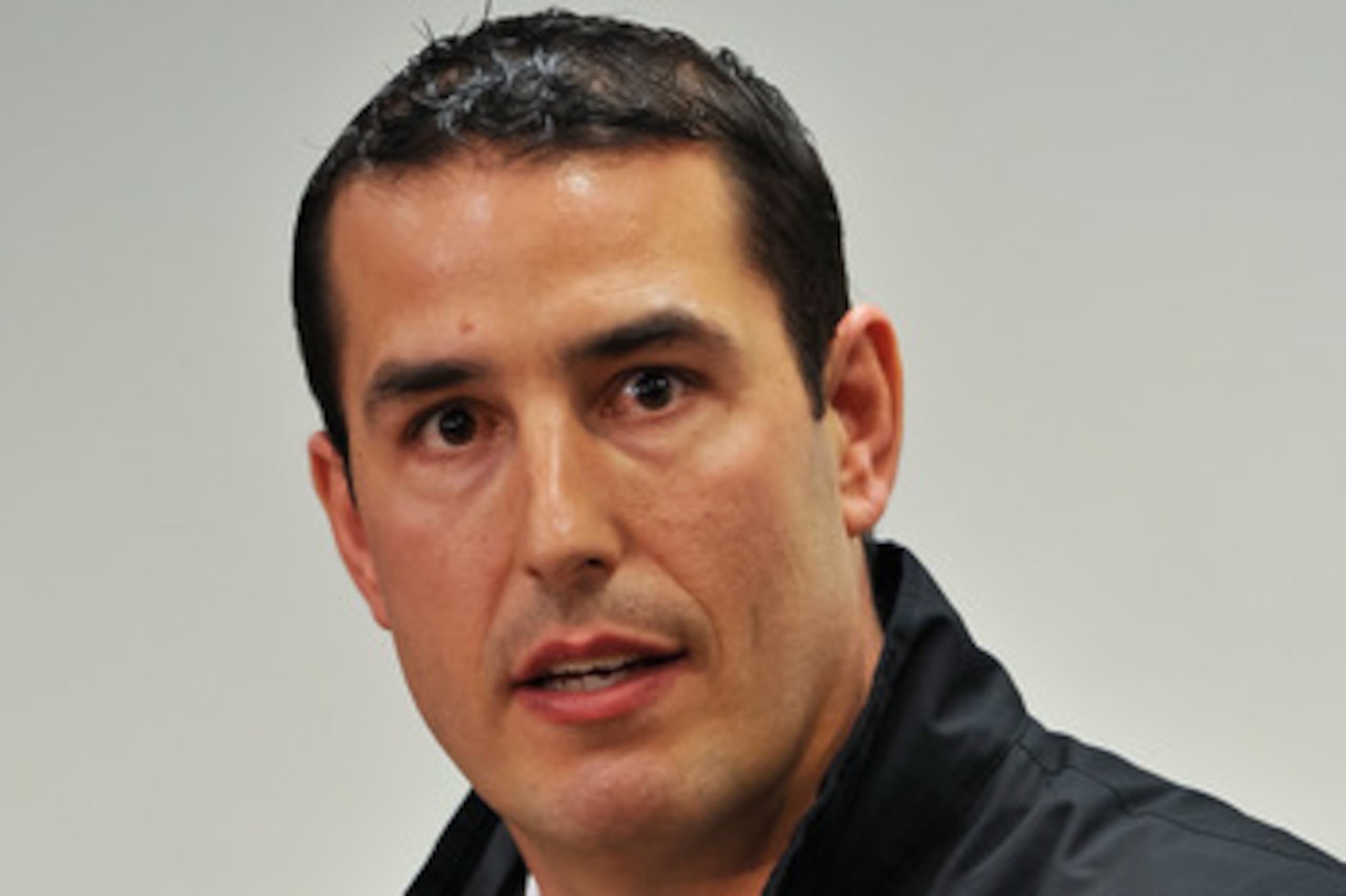 COLUMBUS, OH - MARCH 30:  Assistant Head Coach Luke Fickell speaks to the media during a press conference before the start of Spring practices at the Woody Hayes Athletic Center at The Ohio State University on March 30, 2011 in Columbus, Ohio. Fickell wil
