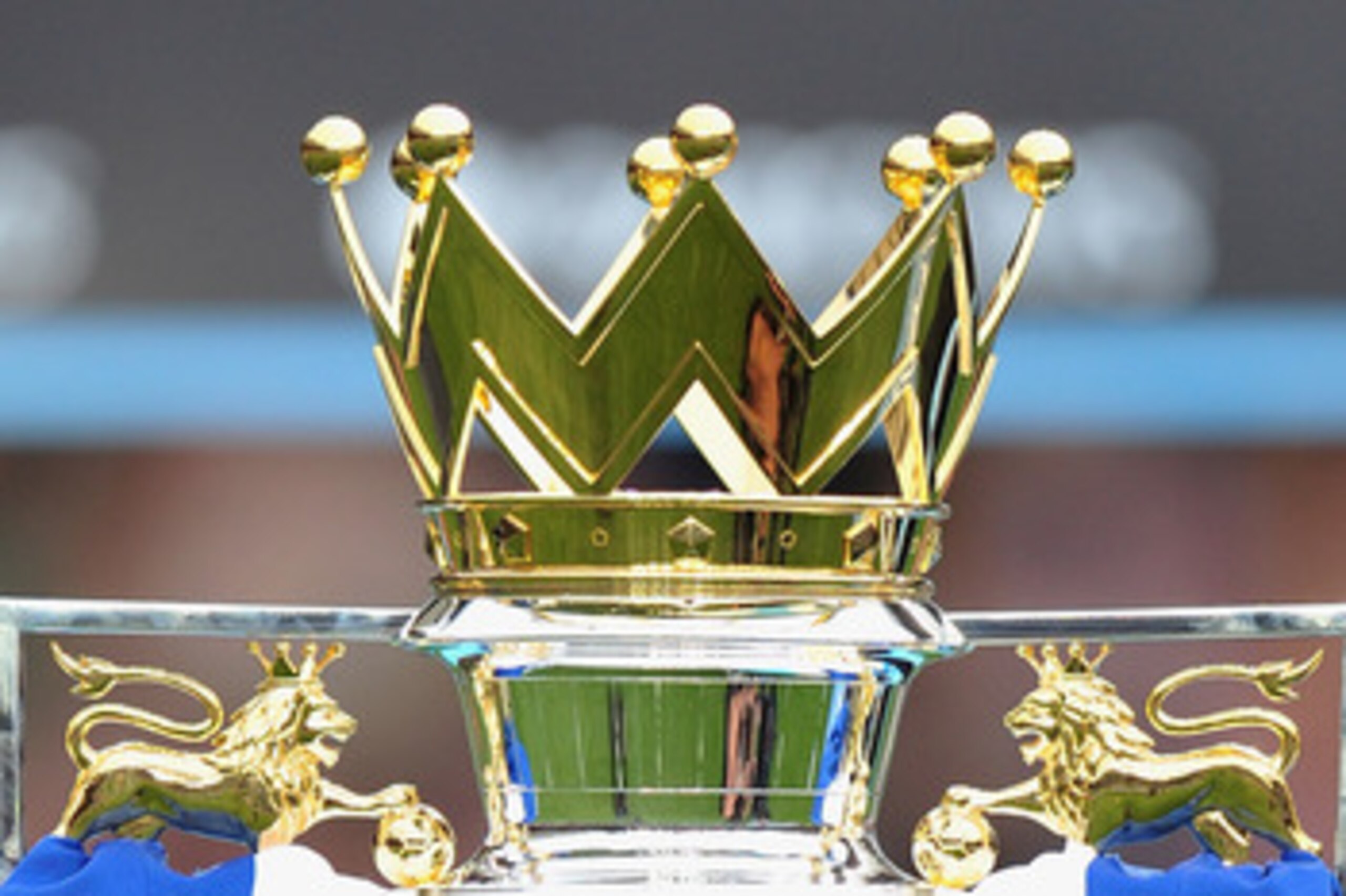 LONDON, ENGLAND - MAY 09:  A view of the Premier League trophy after the Barclays Premier League match between Chelsea and Wigan Athletic at Stamford Bridge on May 9, 2010 in London, England. Chelsea won 8-0 to win the championship.  (Photo by Clive Mason