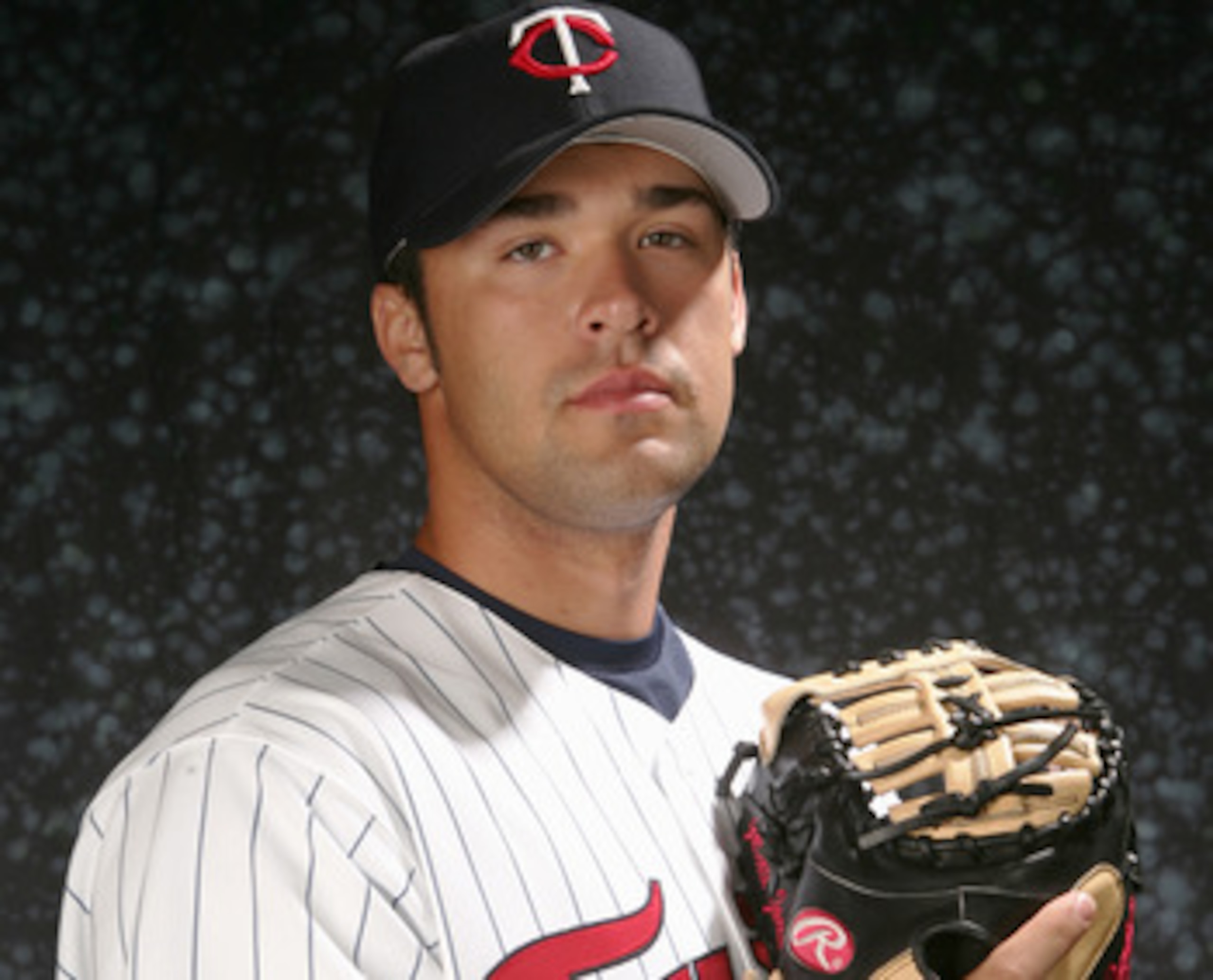 FORT MYERS, FL - FEBRUARY 27: Garrett Jones #50 of the Twins poses for a portrait during the Minnesota Twins Photo Day at the Lee County Sports complex on February 27, 2006 in Fort Myers, Florida. (Photo by Nick Laham/Getty Images)