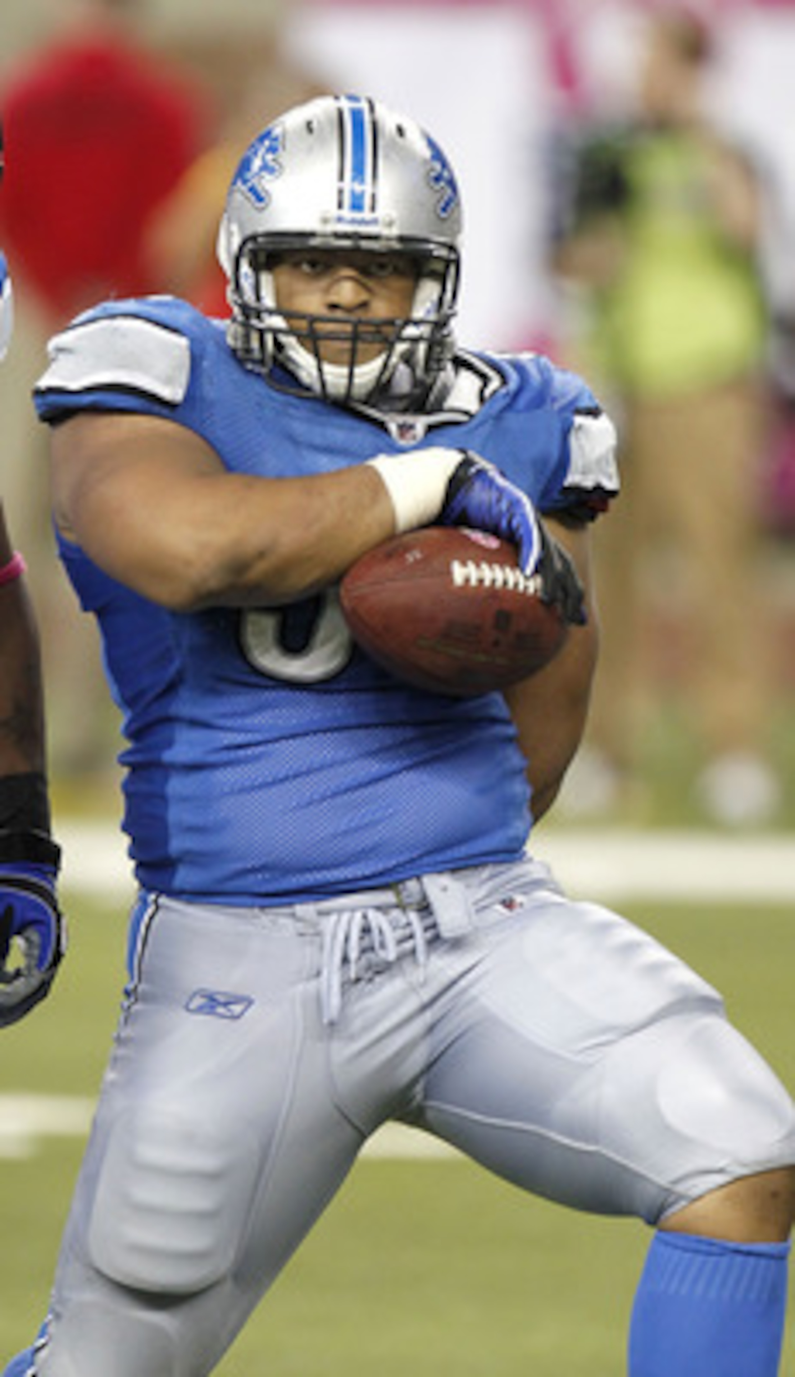 DETROIT - OCTOBER 10: Ndamukong Suh #90 of the Detroit Lions celebrates a fourth quarter interception against the St. Louis Rams on October 10, 2010 at Ford Field in Detroit, Michigan. Detroit won the game 44-6. (Photo by Gregory Shamus/Getty Images) DETROIT - OCTOBER 10: Ndamukong Suh #90 of the Detroit Lions celebrates a fourth quarter interception against the St. Louis Rams on October 10, 2010 at Ford Field in Detroit, Michigan. Detroit won the game 44-6. (Photo by Gregory Shamus/Getty Images)