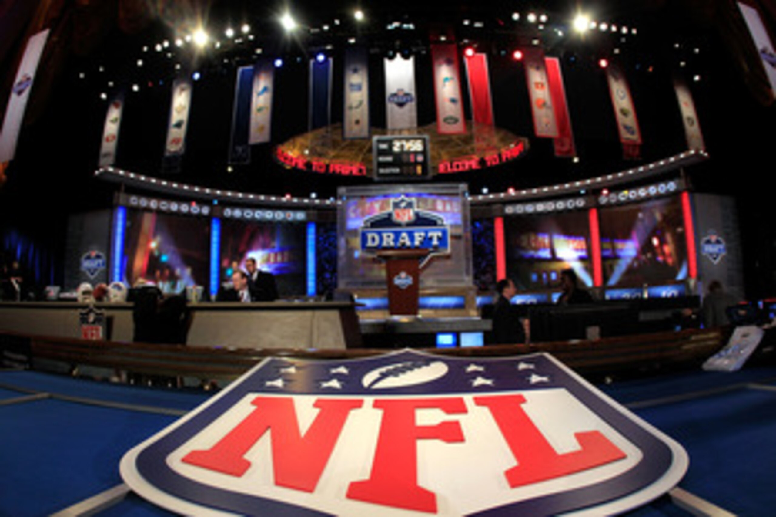 NEW YORK, NY - APRIL 28:  A general view of the draft stage during the 2011 NFL Draft at Radio City Music Hall on April 28, 2011 in New York City.  (Photo by Chris Trotman/Getty Images)