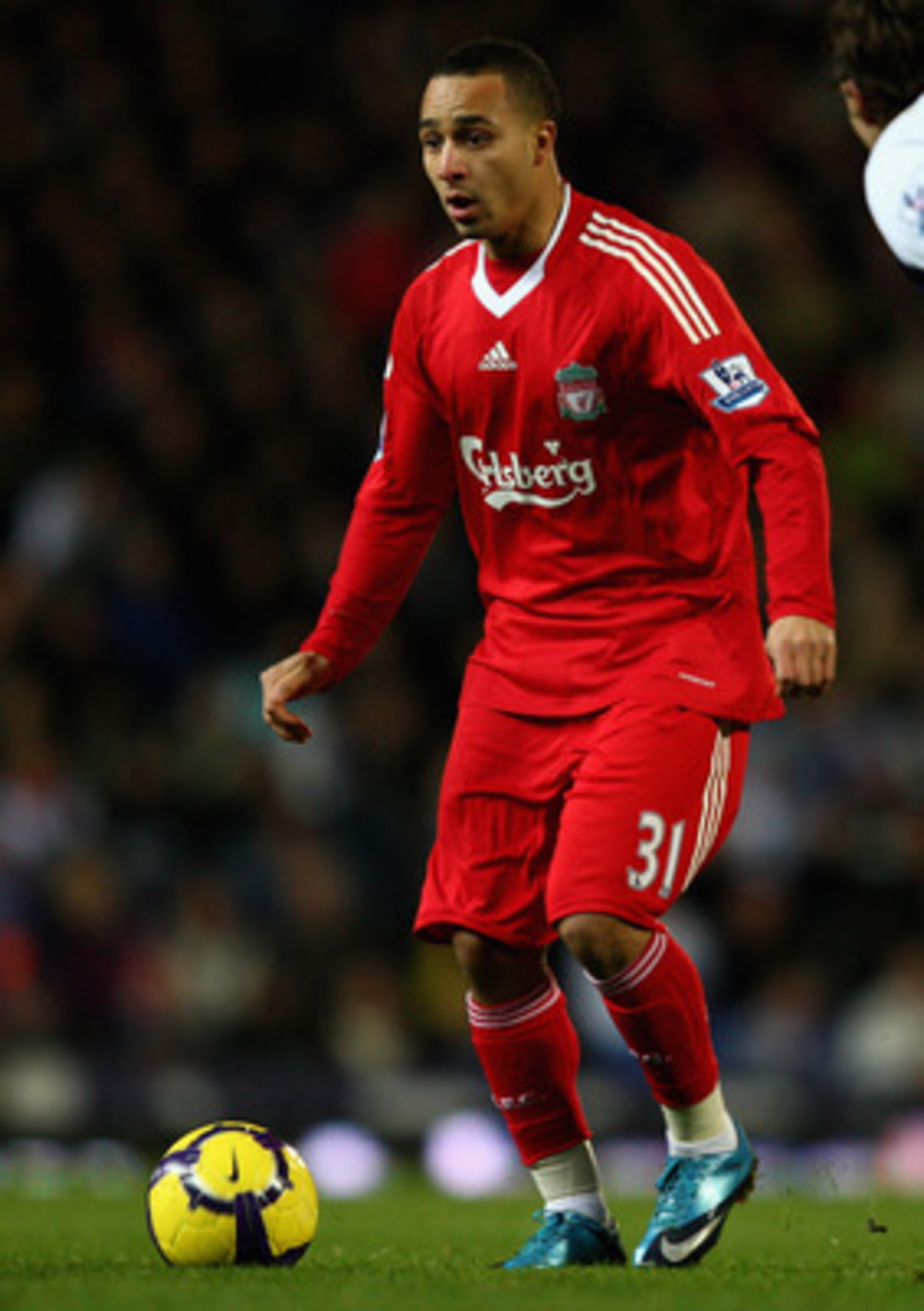 BLACKBURN, ENGLAND - DECEMBER 05:  Nabil El Zhar of Liverpool in action during the Barclays Premier League match between Blackburn Rovers and Liverpool at Ewood Park on December 5, 2009 in Blackburn, England.  (Photo by Clive Brunskill/Getty Images)
