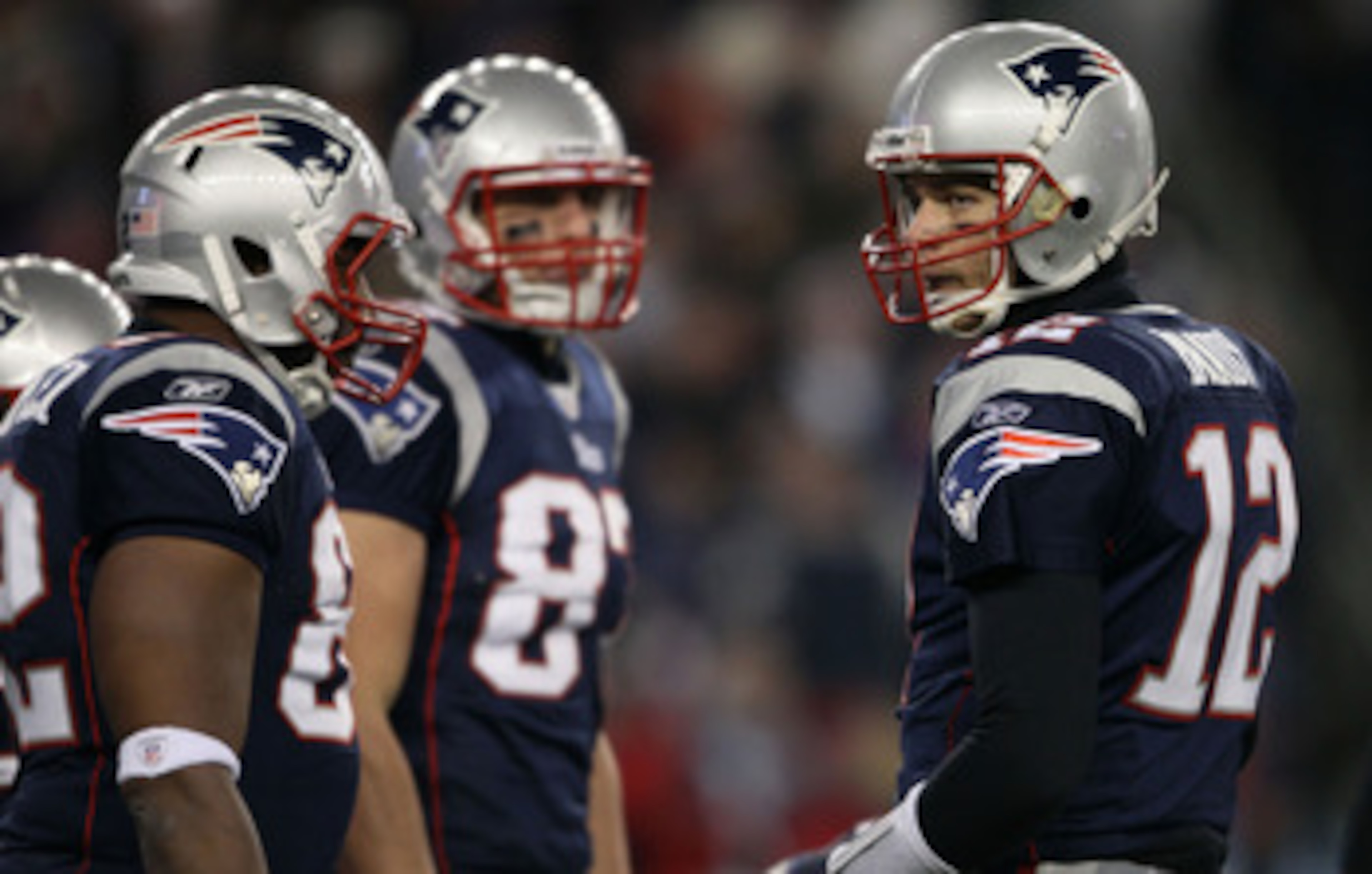 FOXBORO, MA - JANUARY 16:  Quarterback Tom Brady #12 of the New England Patriots stands on the field during their 2011 AFC divisional playoff game against the New York Jets at Gillette Stadium on January 16, 2011 in Foxboro, Massachusetts.  (Photo by Elsa