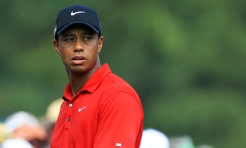 AUGUSTA, GA - APRIL 10:  Tiger Woods looks on during the final round of the 2011 Masters Tournament on April 10, 2011 in Augusta, Georgia.  (Photo by David Cannon/Getty Images)