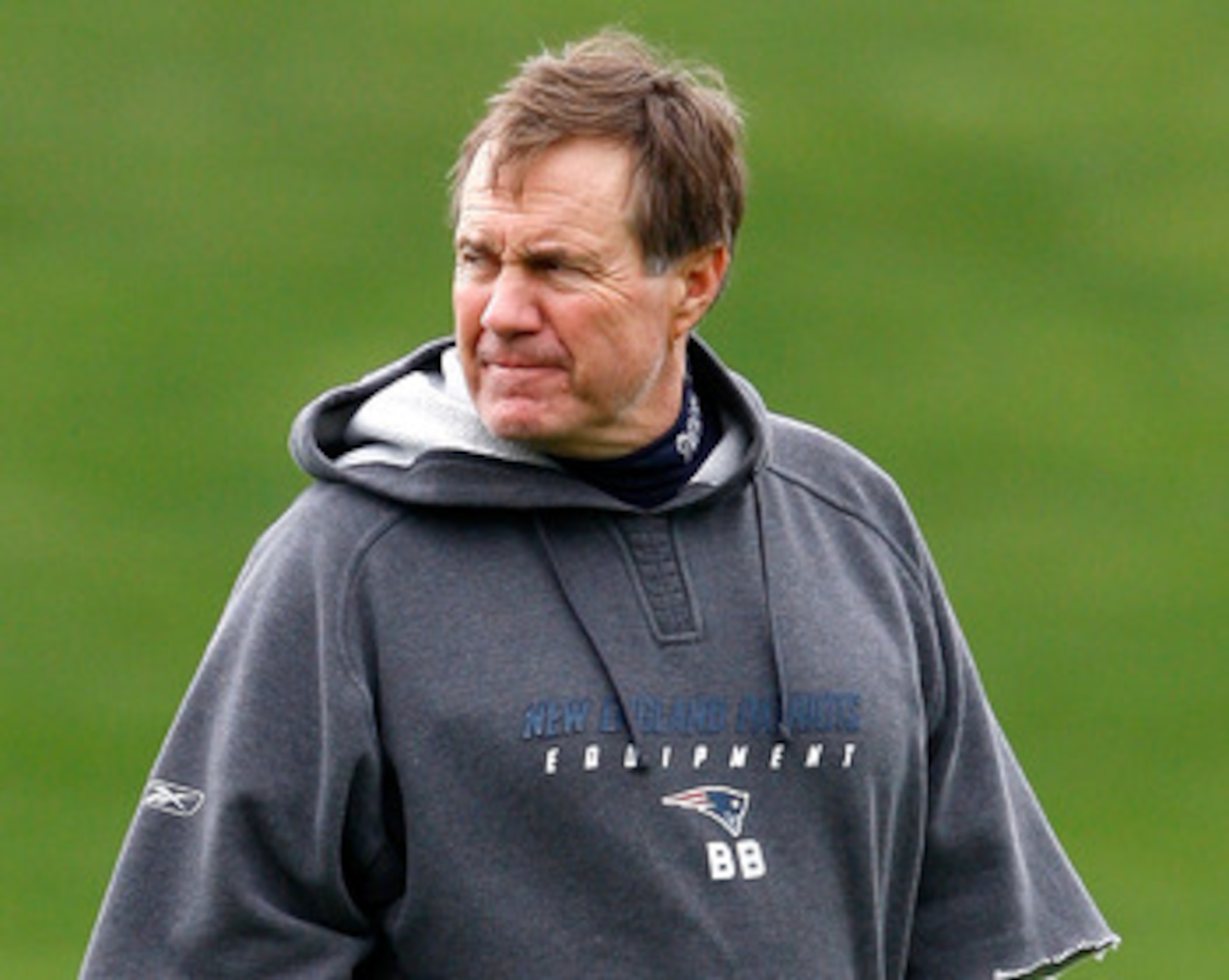 FOXBOROUGH - MAY 2: Coach Bill Bellichick watches during the New England Patriots Minicamp at Gillette Stadium May 2, 2009 in Foxborough, Massachusetts. (Photo by Jim Rogash/Getty Images) FOXBOROUGH - MAY 2: Coach Bill Bellichick watches during the New England Patriots Minicamp at Gillette Stadium May 2, 2009 in Foxborough, Massachusetts. (Photo by Jim Rogash/Getty Images)