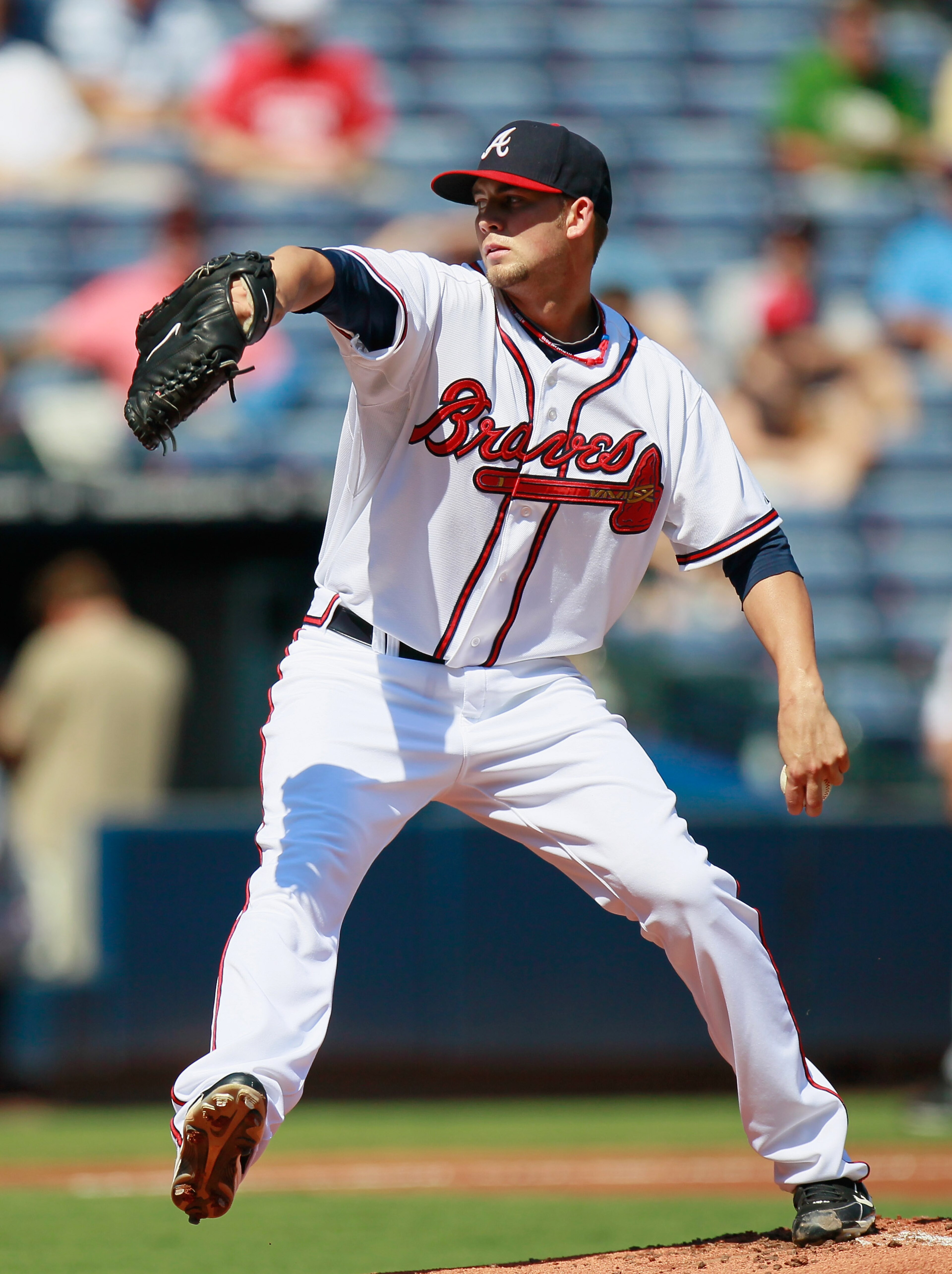 ATLANTA - SEPTEMBER 15:  Pitcher Mike Minor #56 of the Atlanta Braves against the Washington Nationals at Turner Field on September 15, 2010 in Atlanta, Georgia.  (Photo by Kevin C. Cox/Getty Images)