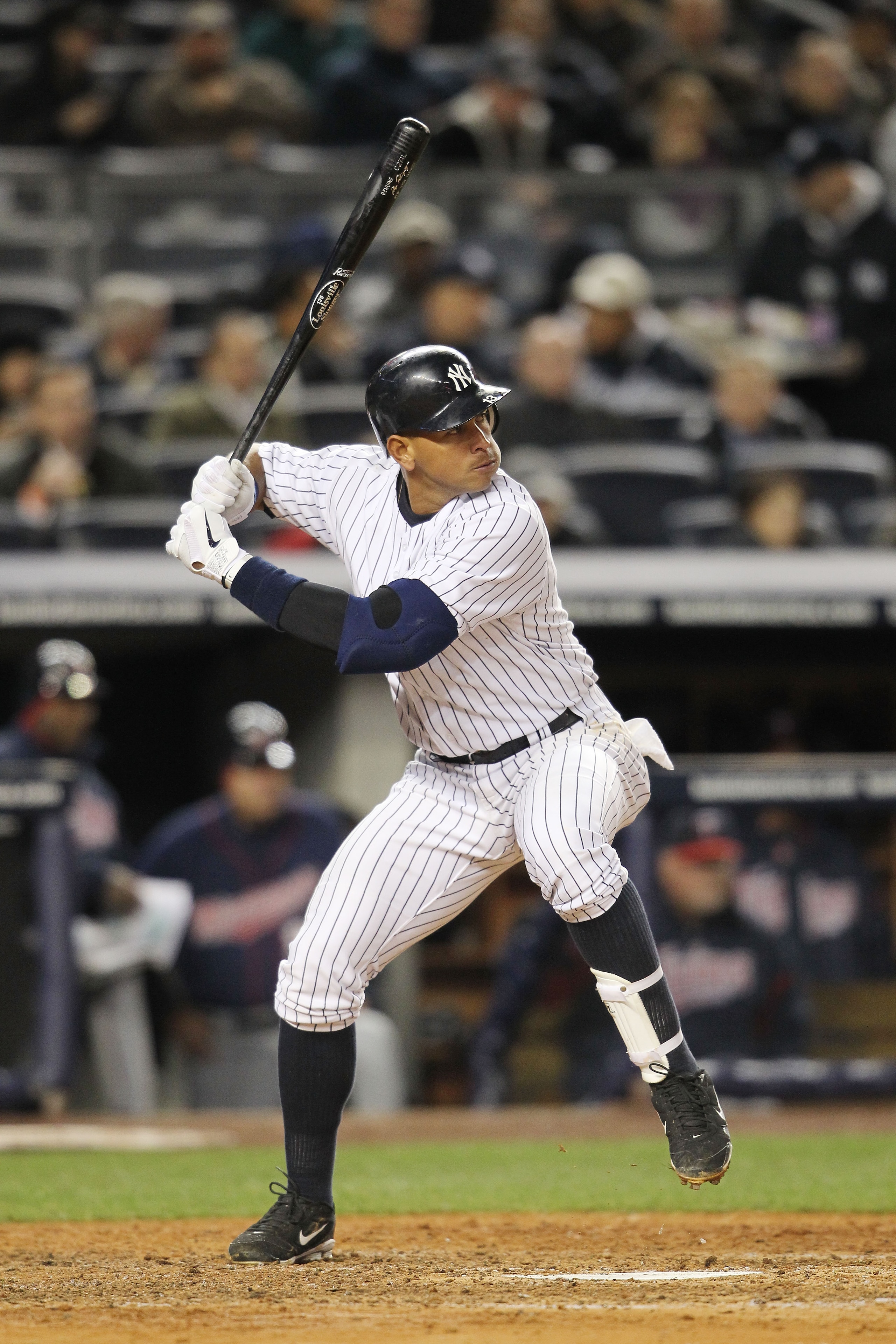NEW YORK, NY - APRIL 05:  Alex Rodriguez #13 of the New York Yankees against the Minnesota Twins at Yankee Stadium on April 5, 2011 in the Bronx borough of New York City.  (Photo by Nick Laham/Getty Images)