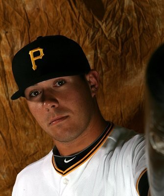 BRADENTON, FL - FEBRUARY 28:  Tony Sanchez #55 of the Pittsburgh Pirates poses for photos during media day on February 28, 2010 in Bradenton, Florida.  (Photo by Marc Serota/Getty Images)