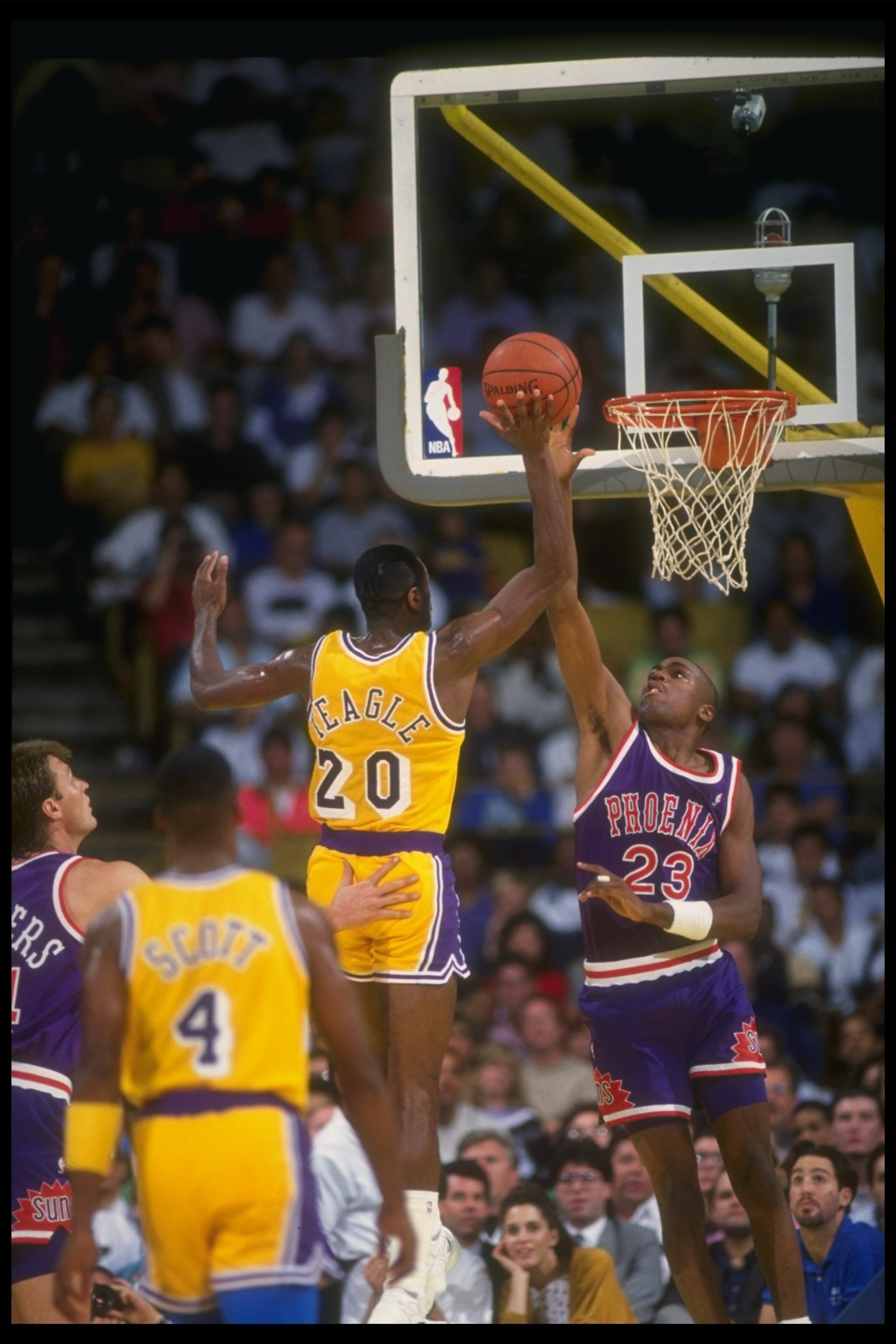 1990-1991:  Forward Cedric Ceballos of the Phoenix Suns goes up for two during a game. Mandatory Credit: Ken Levine  /Allsport Mandatory Credit: Ken Levine  /Allsport