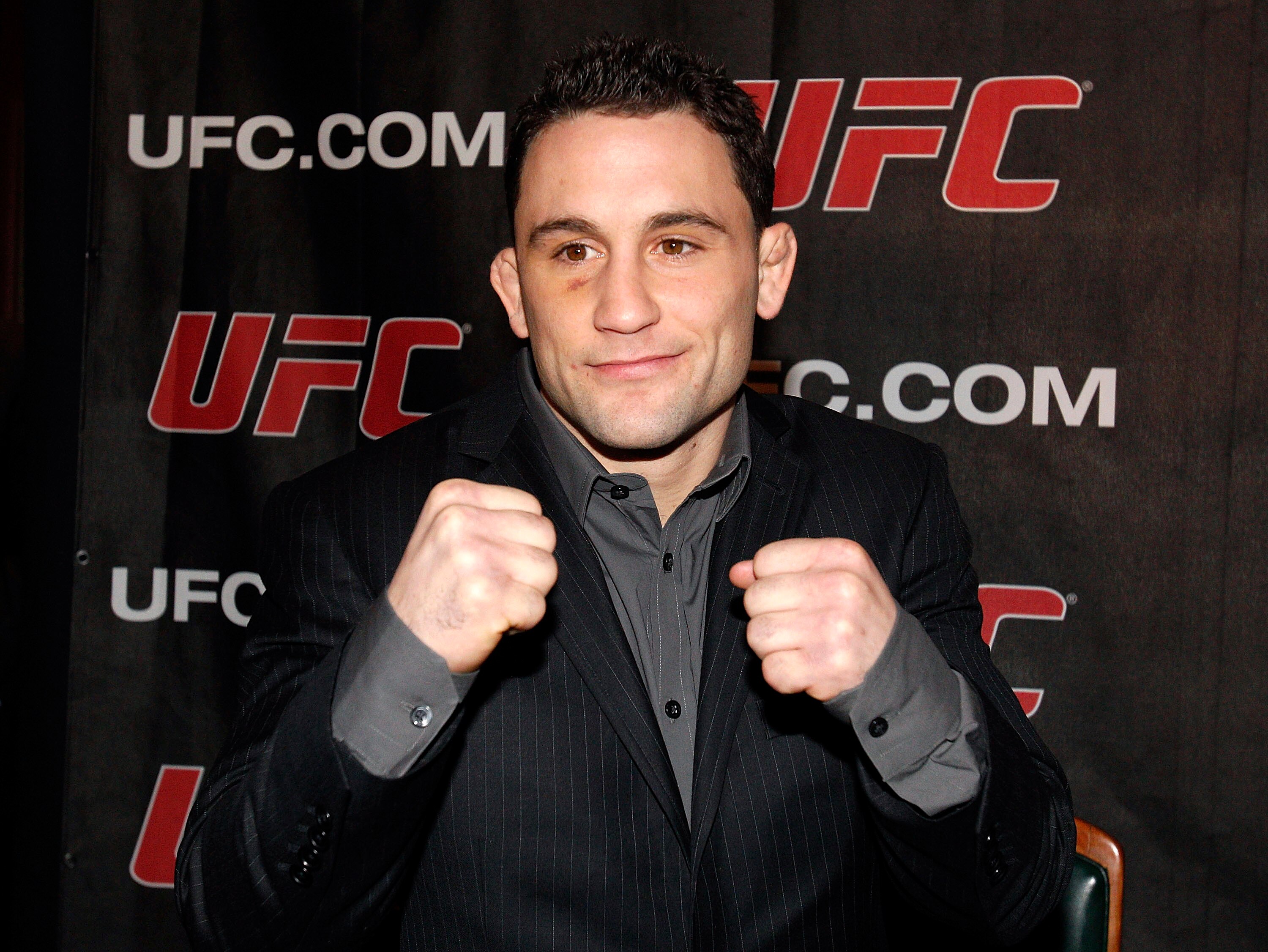NEW YORK, NY - JANUARY 13: Frankie Edgar, UFC lightweight champion, poses during a press conference to announce commitment to bring UFC to Madison Square Garden and New York State at Madison Square Garden on January 13, 2011 in New York City.  (Photo by M