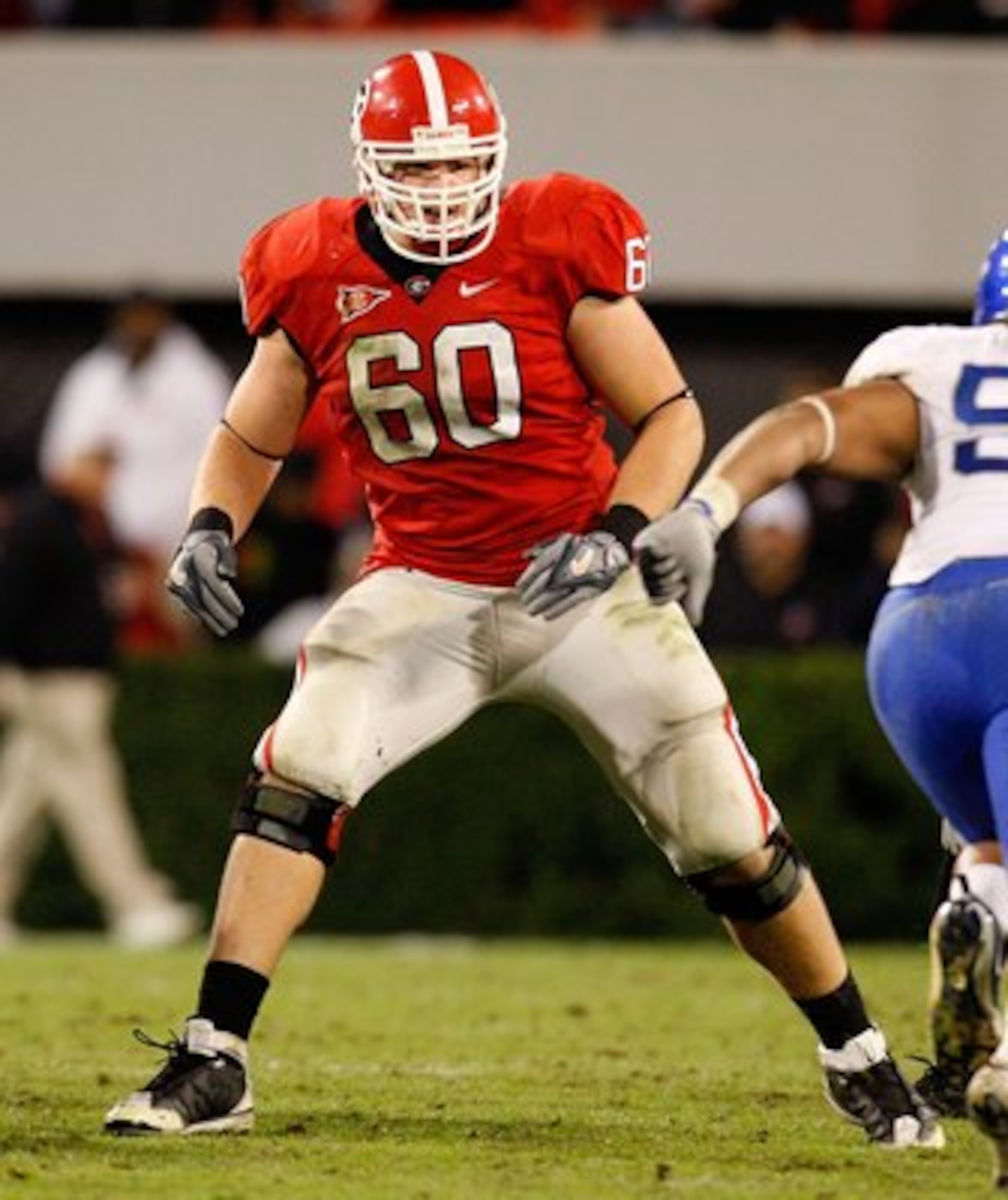 ATHENS, GA - NOVEMBER 21:  Clint Boling #60 of the Georgia Bulldogs against the Kentucky Wildcats at Sanford Stadium on November 21, 2009 in Athens, Georgia.  (Photo by Kevin C. Cox/Getty Images)