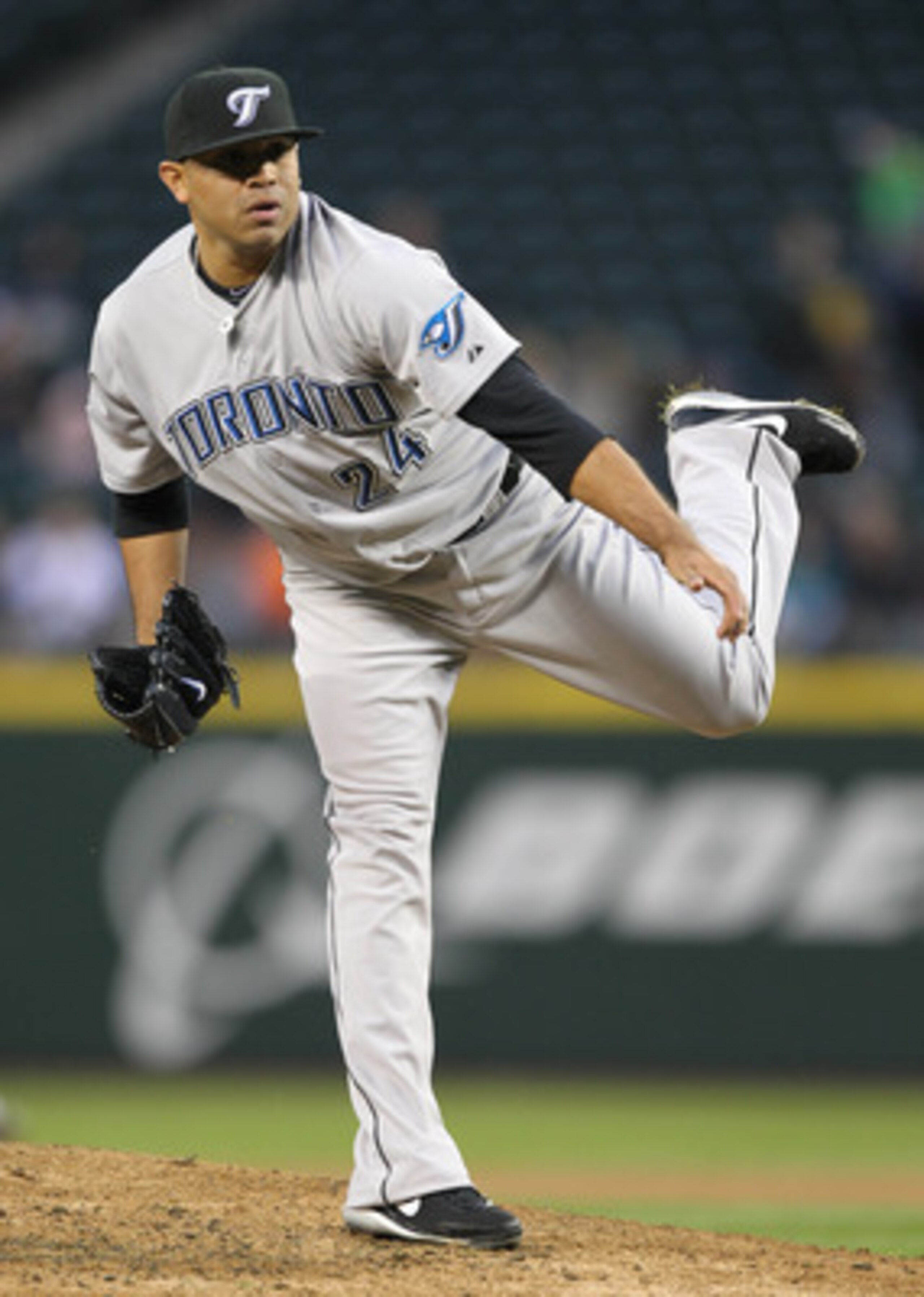 SEATTLE, WA - APRIL 12:  Starting pitcher Ricky Romero #24 of the Toronto Blue Jays pitches against the Seattle Mariners at Safeco Field on April 12, 2011 in Seattle, Washington. (Photo by Otto Greule Jr/Getty Images)