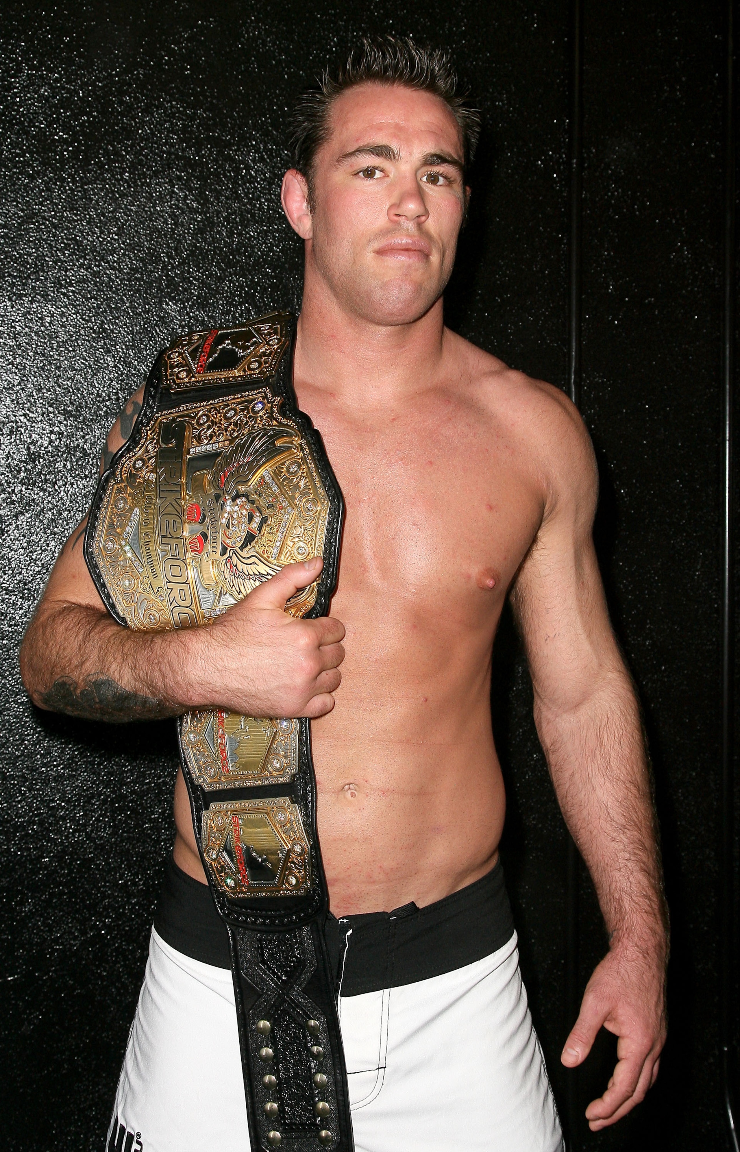 HOLLYWOOD - MARCH 17:  Strikeforce World Middleweight Champion Jake Shields attends the CBS' Strikeforce MMA Fighters Open Media Workout on March 17, 2010 in Hollywood, California.  (Photo by Valerie Macon/Getty Images)
