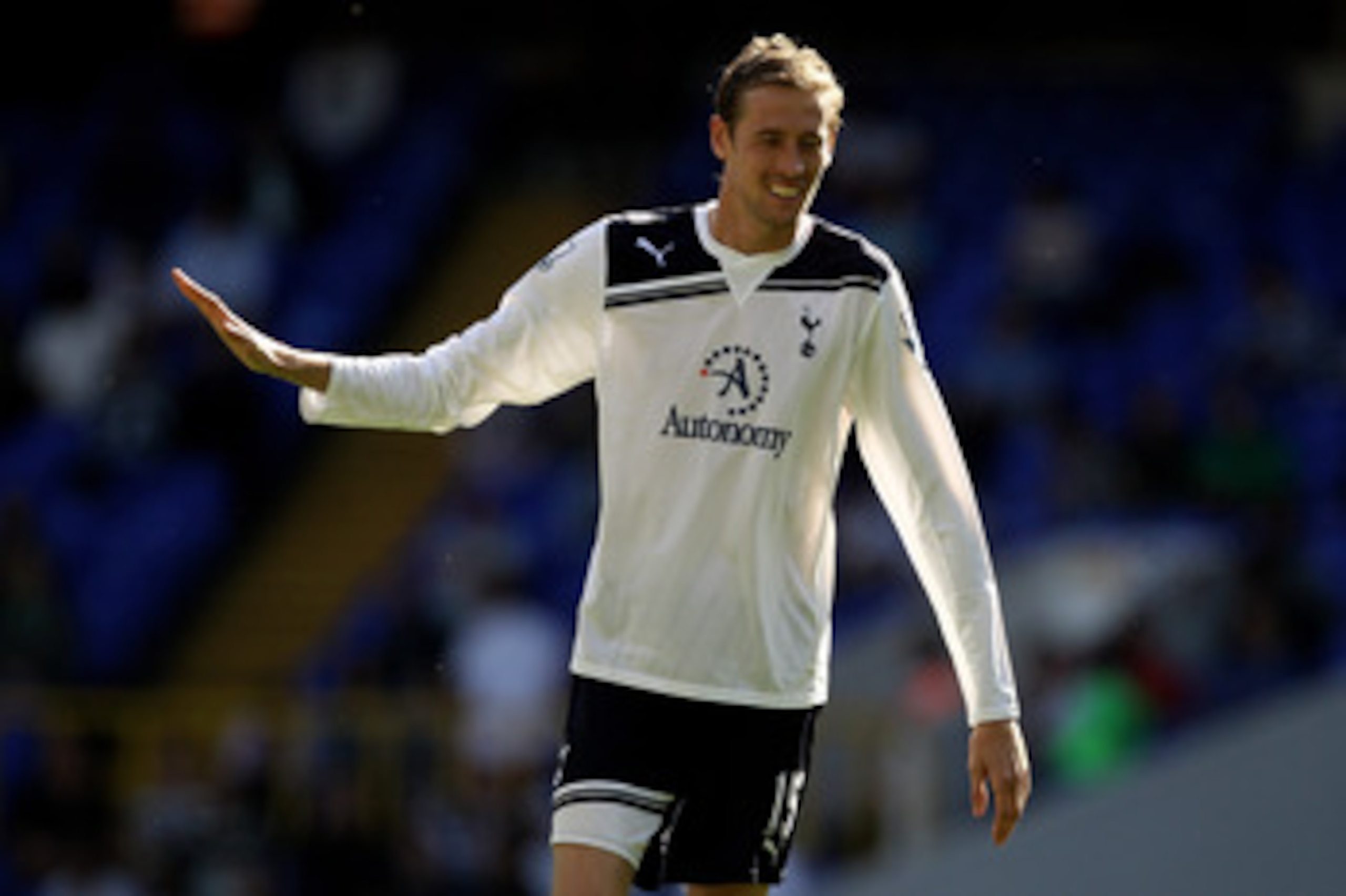 LONDON, ENGLAND - APRIL 09: Peter Crouch of Spurs gestures during the Barclays Premier League match between Tottenham Hotspur and Stoke City at White Hart Lane on April 9, 2011 in London, England. (Photo by Ian Walton/Getty Images) LONDON, ENGLAND - APRIL 09: Peter Crouch of Spurs gestures during the Barclays Premier League match between Tottenham Hotspur and Stoke City at White Hart Lane on April 9, 2011 in London, England. (Photo by Ian Walton/Getty Images)