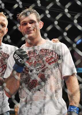 LAS VEGAS - NOVEMBER 21: Forrest Griffin celebrates his victory over Tito Ortiz after their Light Heavyweight Fight at the UFC 106 at Mandalay Bay Events Center on November 21, 2009 in Las Vegas, Nevada. (Photo by Jon Kopaloff/Getty Images) LAS VEGAS - NOVEMBER 21: Forrest Griffin celebrates his victory over Tito Ortiz after their Light Heavyweight Fight at the UFC 106 at Mandalay Bay Events Center on November 21, 2009 in Las Vegas, Nevada. (Photo by Jon Kopaloff/Getty Images)
