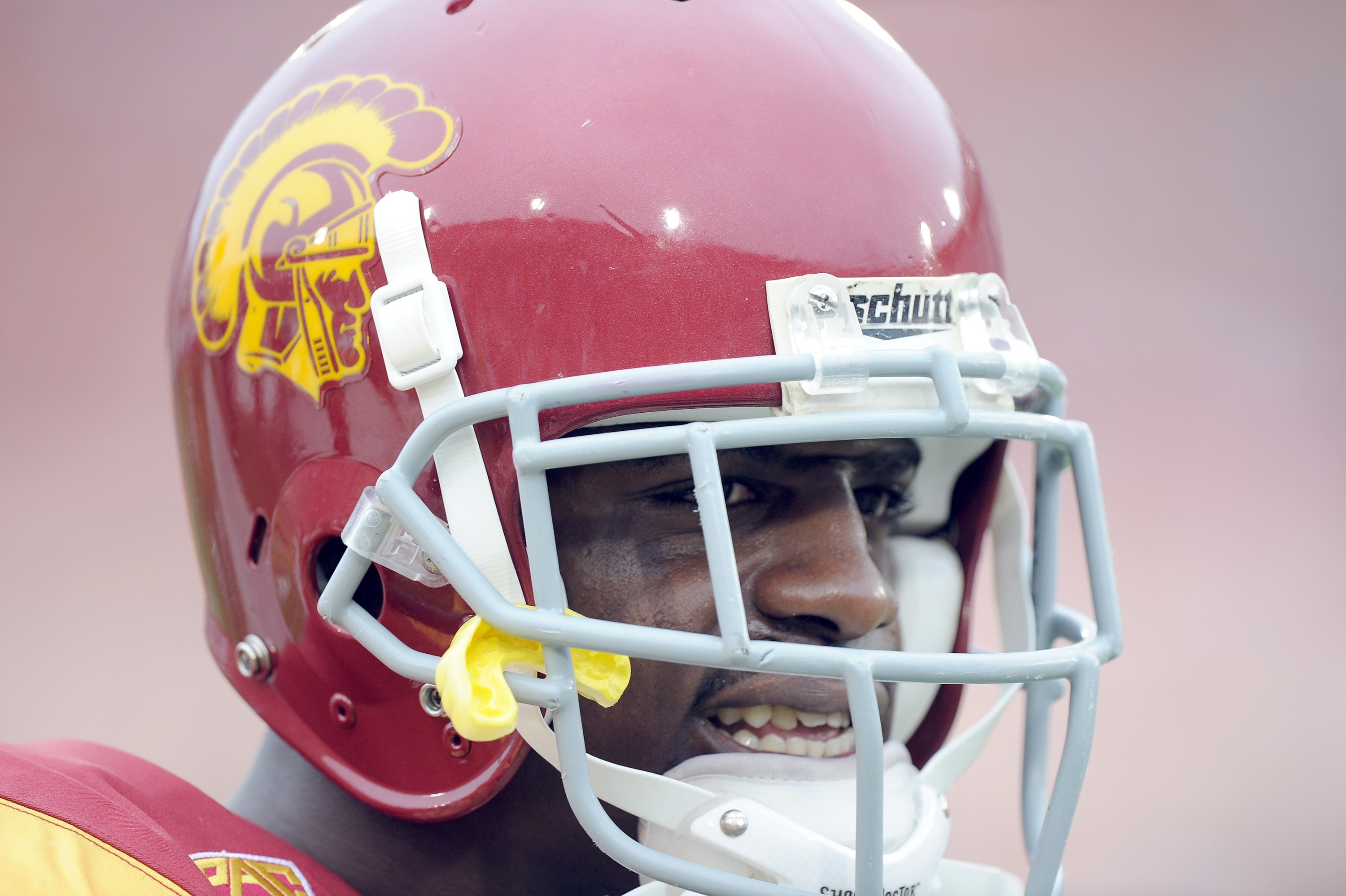 LOS ANGELES, CA - OCTOBER 16:  Portrait of Shareece Wright #24 of the USC Trojans during warm up before the game against the California Golden Bears at Los Angeles Memorial Coliseum on October 16, 2010 in Los Angeles, California.  (Photo by Harry How/Gett