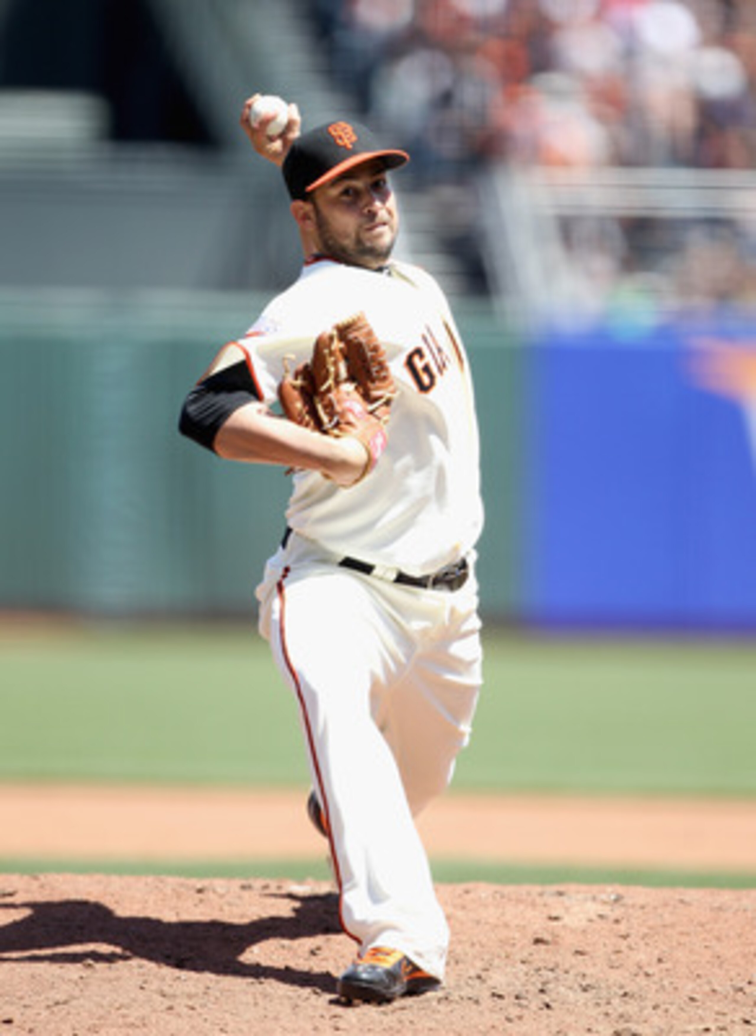 SAN FRANCISCO, CA - APRIL 24:  Jonathan Sanchez #57 of the San Francisco Giants in action against the Atlanta Braves at AT&T Park on April 24, 2011 in San Francisco, California.  (Photo by Ezra Shaw/Getty Images)