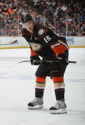 ANAHEIM, CA - APRIL 15:  Ryan Getzlaf #15 of the Anaheim Ducks skates against the Nashville Predators in Game Two of the Western Conference Quarterfinals during the 2011 NHL Stanley Cup Playoffs at Honda Center on April 15, 2011 in Anaheim, California.  (