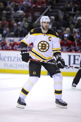 MONTREAL, CANADA - APRIL 26:  Zdeno Chara #33 of the Boston Bruins skates in Game Six of the Eastern Conference Quarterfinals against the Boston Bruins during the 2011 NHL Stanley Cup Playoffs at the Bell Centre on April 26, 2011 in Montreal, Canada.  (Ph
