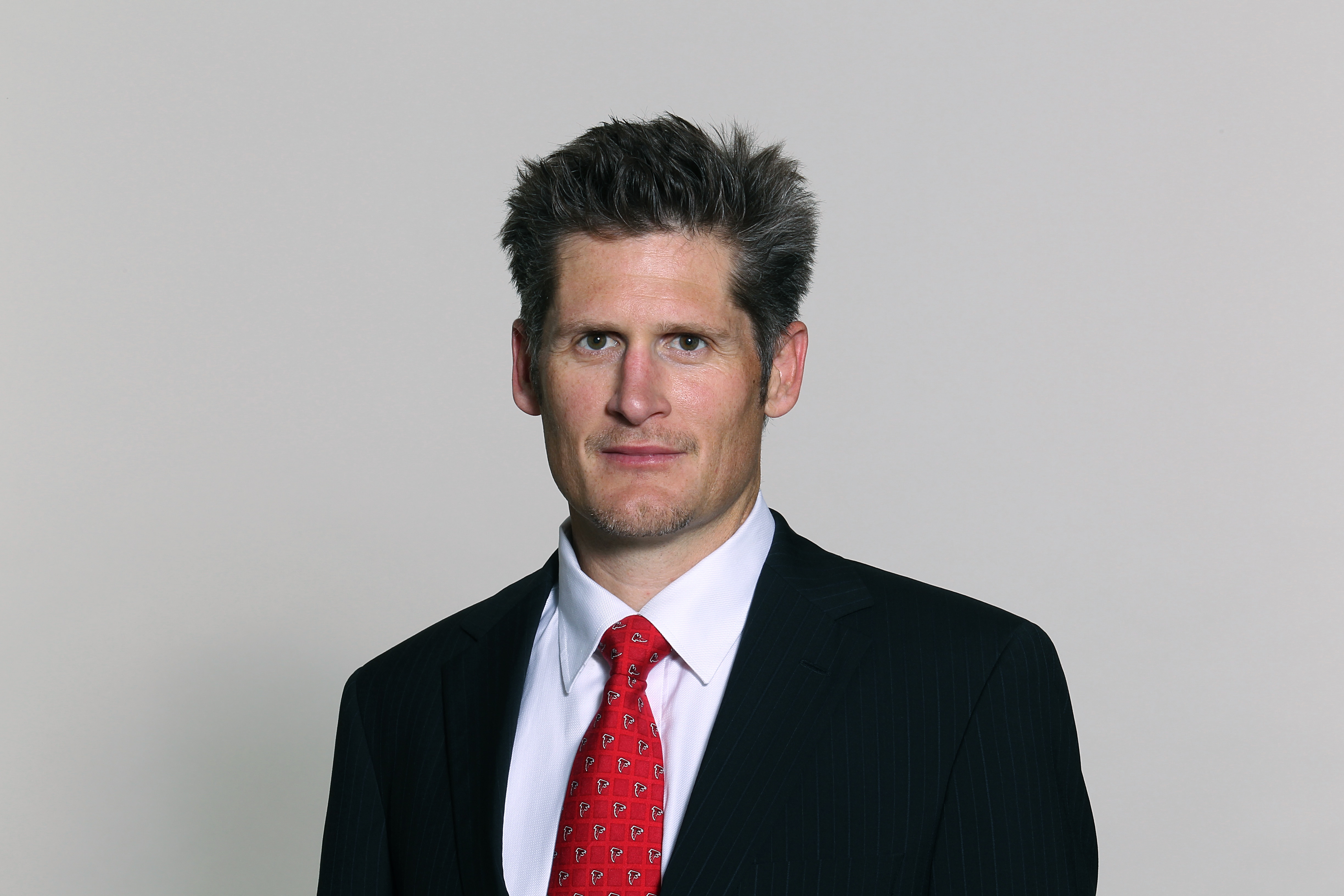FLOWERY BRANCH, GA - CIRCA 2010: In this handout image provided by the NFL,  Thomas Dimitroff of the Atlanta Falcons NFL of Saturday, May 8, 2010 headshot circa 2010 at the Falcons Football Facility in Flowery Branch, Georgia.  (Photo by NFL via Getty Ima