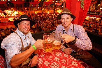 MUNICH, GERMANY - SEPTEMBER 30:  Juergen Braehmer (R), WBO Inter-Continental super middleweight champion, and WBC Interim Middleweight World Championship Sebastian Zbik pose for a picture at the Hippodrom beer tent on September 30, 2009 in Munich, Germany
