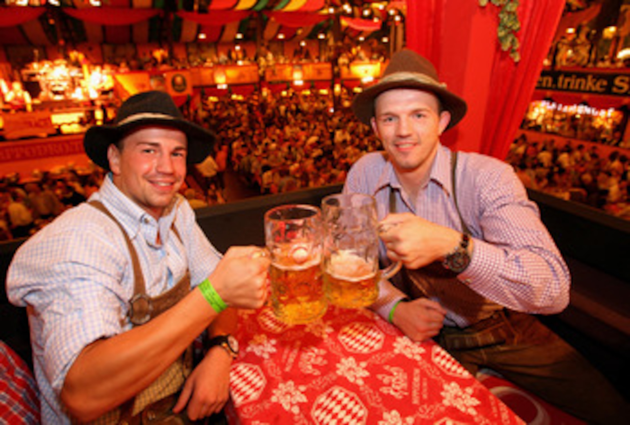 MUNICH, GERMANY - SEPTEMBER 30:  Juergen Braehmer (R), WBO Inter-Continental super middleweight champion, and WBC Interim Middleweight World Championship Sebastian Zbik pose for a picture at the Hippodrom beer tent on September 30, 2009 in Munich, Germany