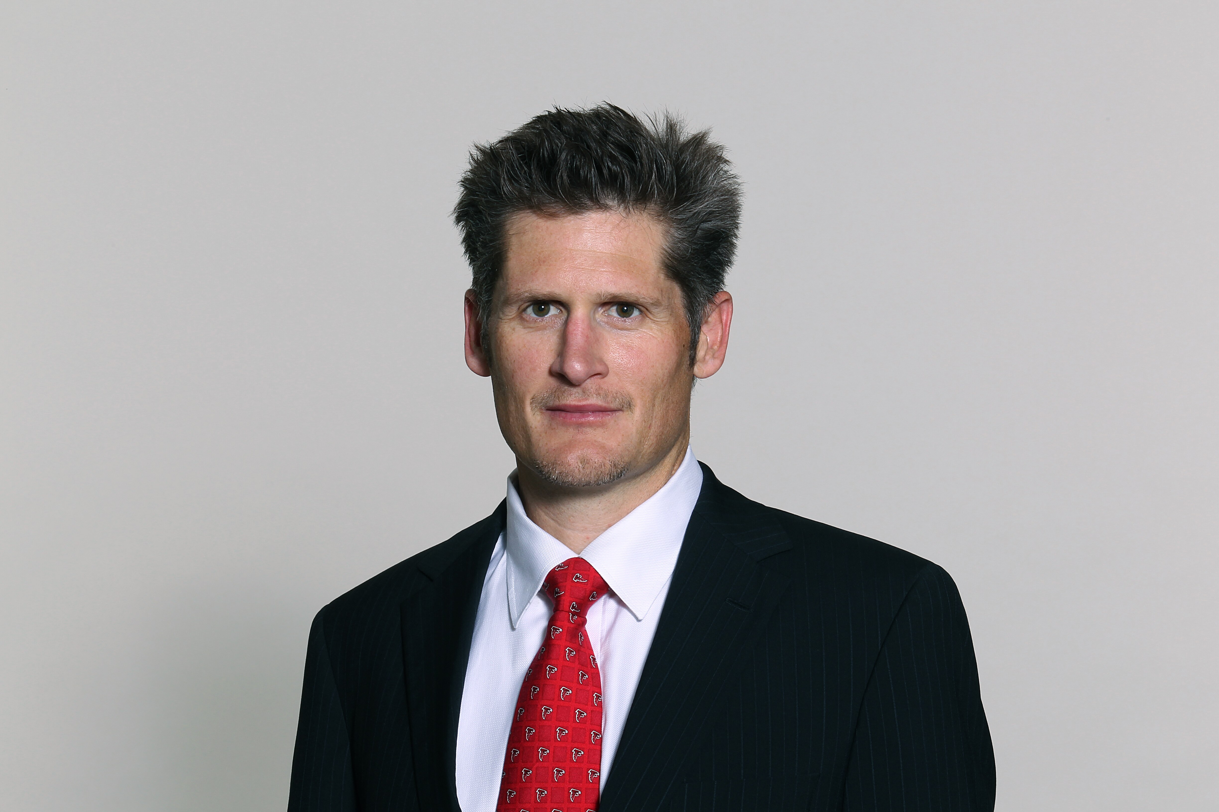 FLOWERY BRANCH, GA - CIRCA 2010: In this handout image provided by the NFL,  Thomas Dimitroff of the Atlanta Falcons NFL of Saturday, May 8, 2010 headshot circa 2010 at the Falcons Football Facility in Flowery Branch, Georgia.  (Photo by NFL via Getty Ima