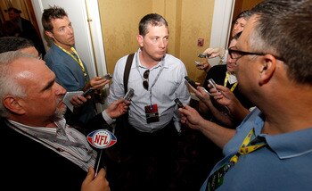 NEW ORLEANS, LA - MARCH 21:  Detroit Lions head coach Jim Schwartz anwers questions from the media while attending the NFL Annual Meetings at the Roosevelt Hotel on March 21, 2011 in New Orleans, Louisiana. Despite a NFL owners imposed lockout in effect s