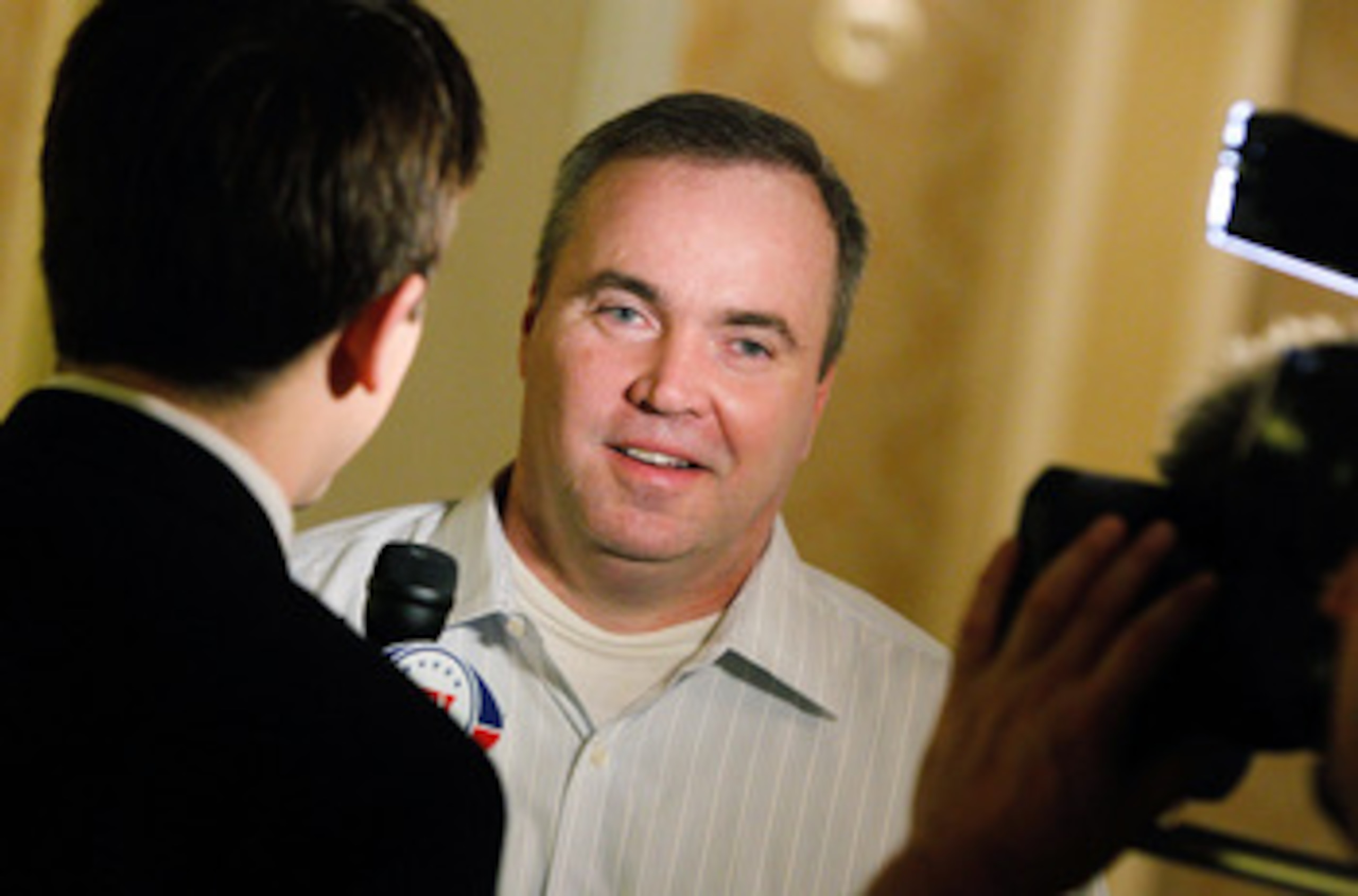 NEW ORLEANS, LA - MARCH 22:  Green Bay Packers head coach Mike McCarthy answers questions from the media during the NFL Annual Meetings at the Roosevelt Hotel on March 22, 2011 in New Orleans, Louisiana. Despite a NFL owners imposed lockout in effect sinc