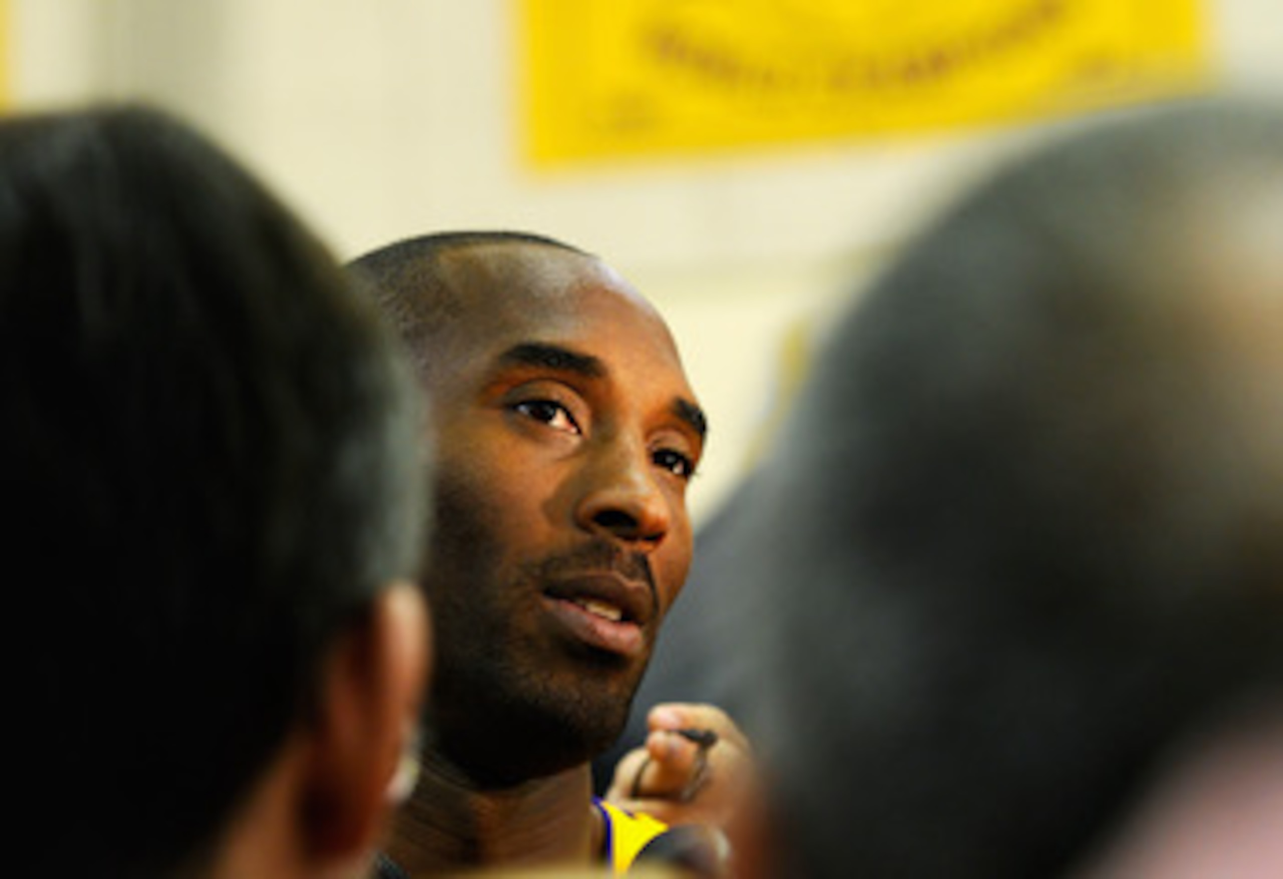 EL SEGUNDO, CA - SEPTEMBER 25:  Kobe Bryant #24 of the Los Angeles Lakers speaks to reporters during a news conference during Media Day at the Toyota Center on September 25, 2010 in El Segundo, California. NOTE TO USER: User expressly acknowledges and agr