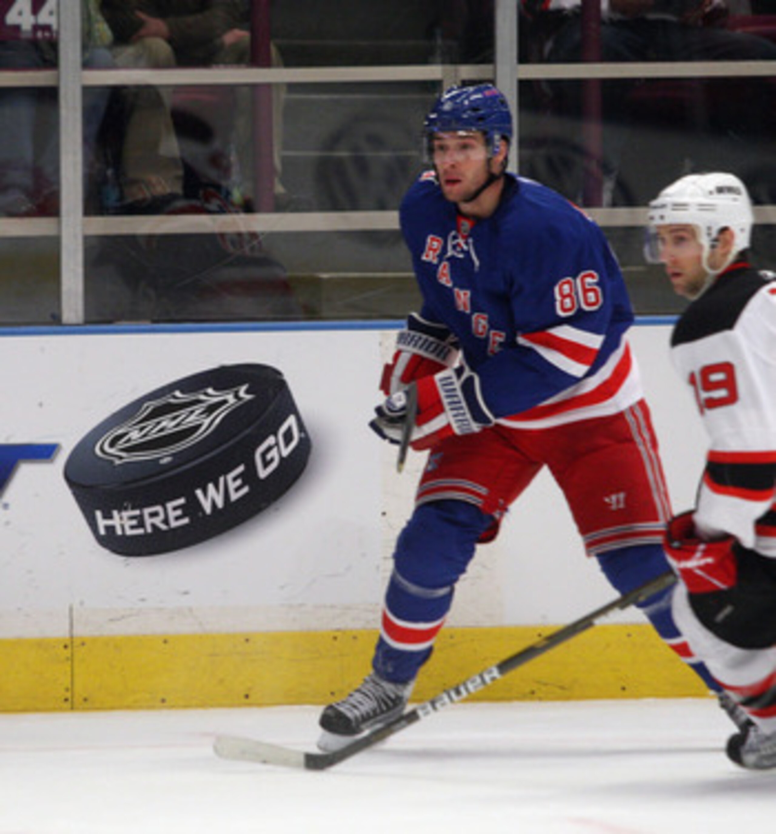 NEW YORK, NY - APRIL 09: Wojtek Wolski #86 of the New York Rangers skates against the New Jersey Devils at Madison Square Garden on April 9, 2011 in New York City.  (Photo by Jonathan Klein/Getty Images)