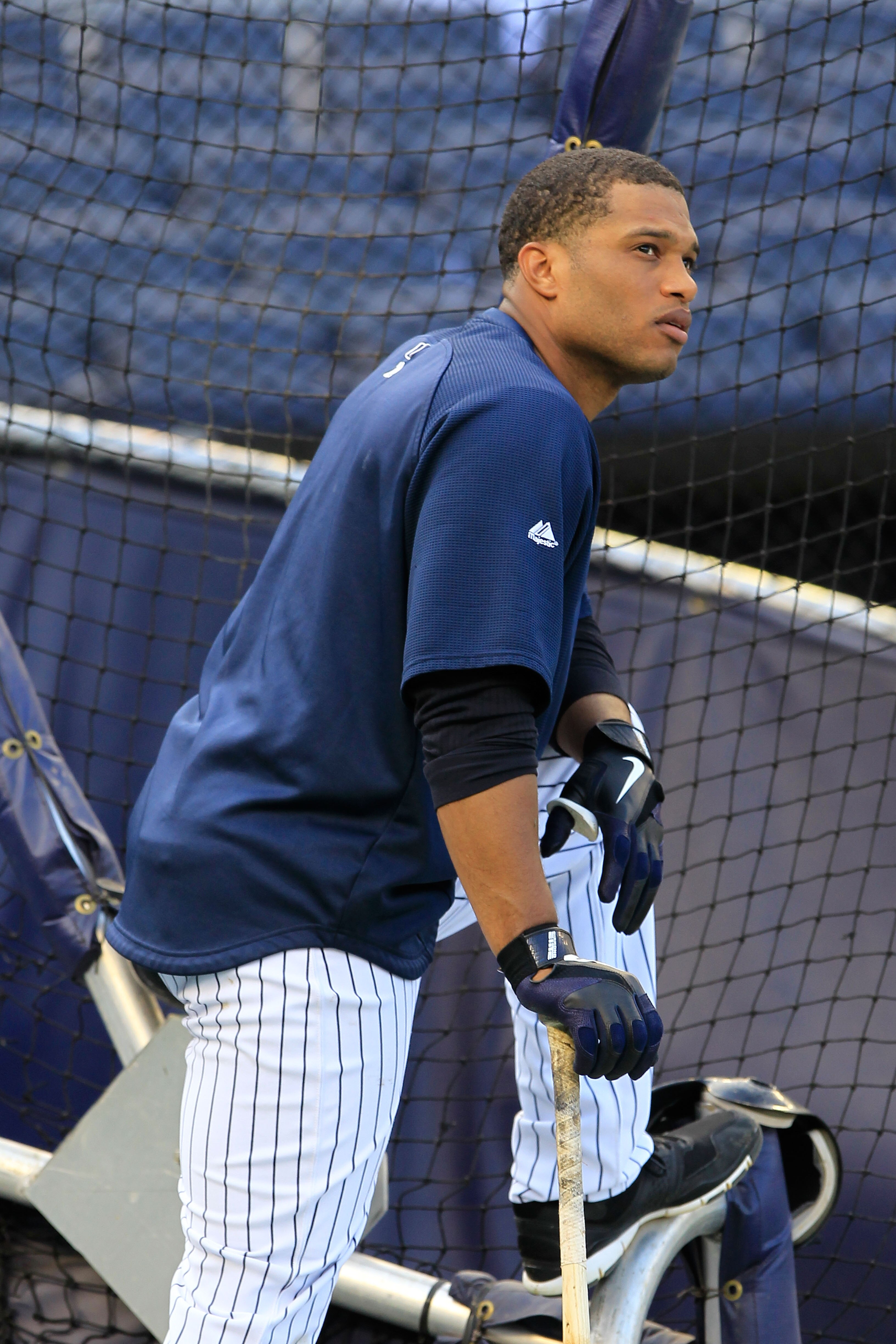 NEW YORK, NY - APRIL 26:  Robinson Cano #24 of the New York Yankees takes batting practice before the game against the Chicago White Sox at Yankee Stadium on April 26, 2011 in the Bronx borough of New York City.  (Photo by Chris Trotman/Getty Images)