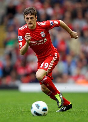 LIVERPOOL, ENGLAND - APRIL 23:  Jack Robinson of Liverpool in action during the Barclays Premier League match between Liverpool and Birmingham City at Anfield on April 23, 2011 in Liverpool, England.  (Photo by Clive Brunskill/Getty Images)