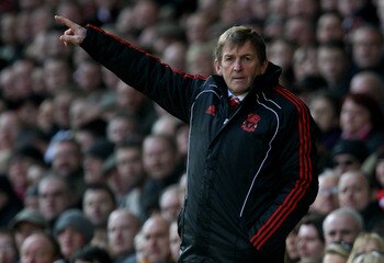 LIVERPOOL, UNITED KINGDOM - MARCH 06:   Liverpool Manager Kenny Dalglish gestures during the Barclays Premier League match between Liverpool and Manchester United at Anfield on March 6, 2011 in Liverpool, England. (Photo by Alex Livesey/Getty Images)
