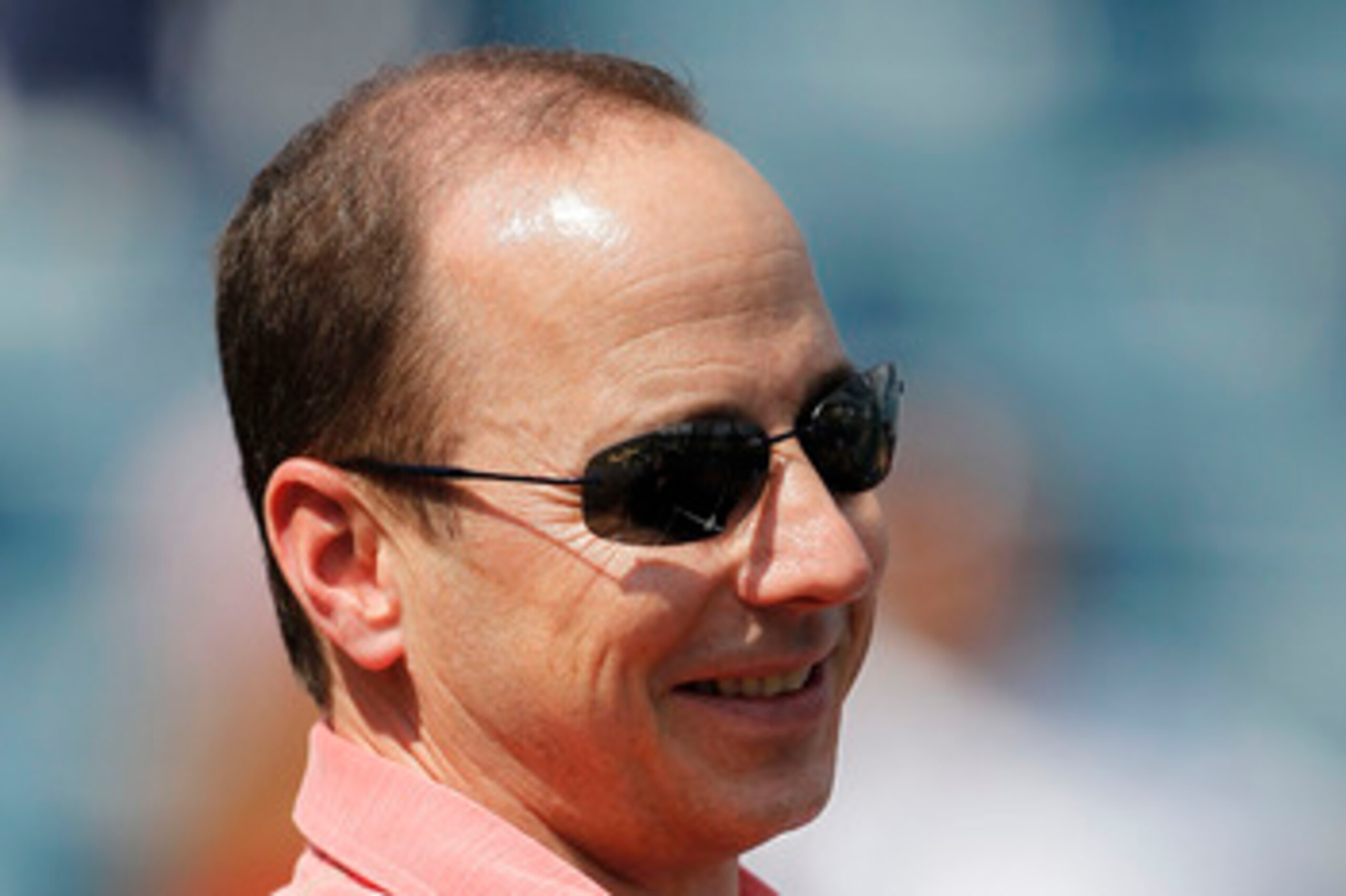 TAMPA, FL - FEBRUARY 20: Brian Cashman Senior Vice President and General Manager of the New York Yankees watch the action during the first full team workout of Spring Training on February 20, 2011 at the George M. Steinbrenner Field in Tampa, Florida.  (P