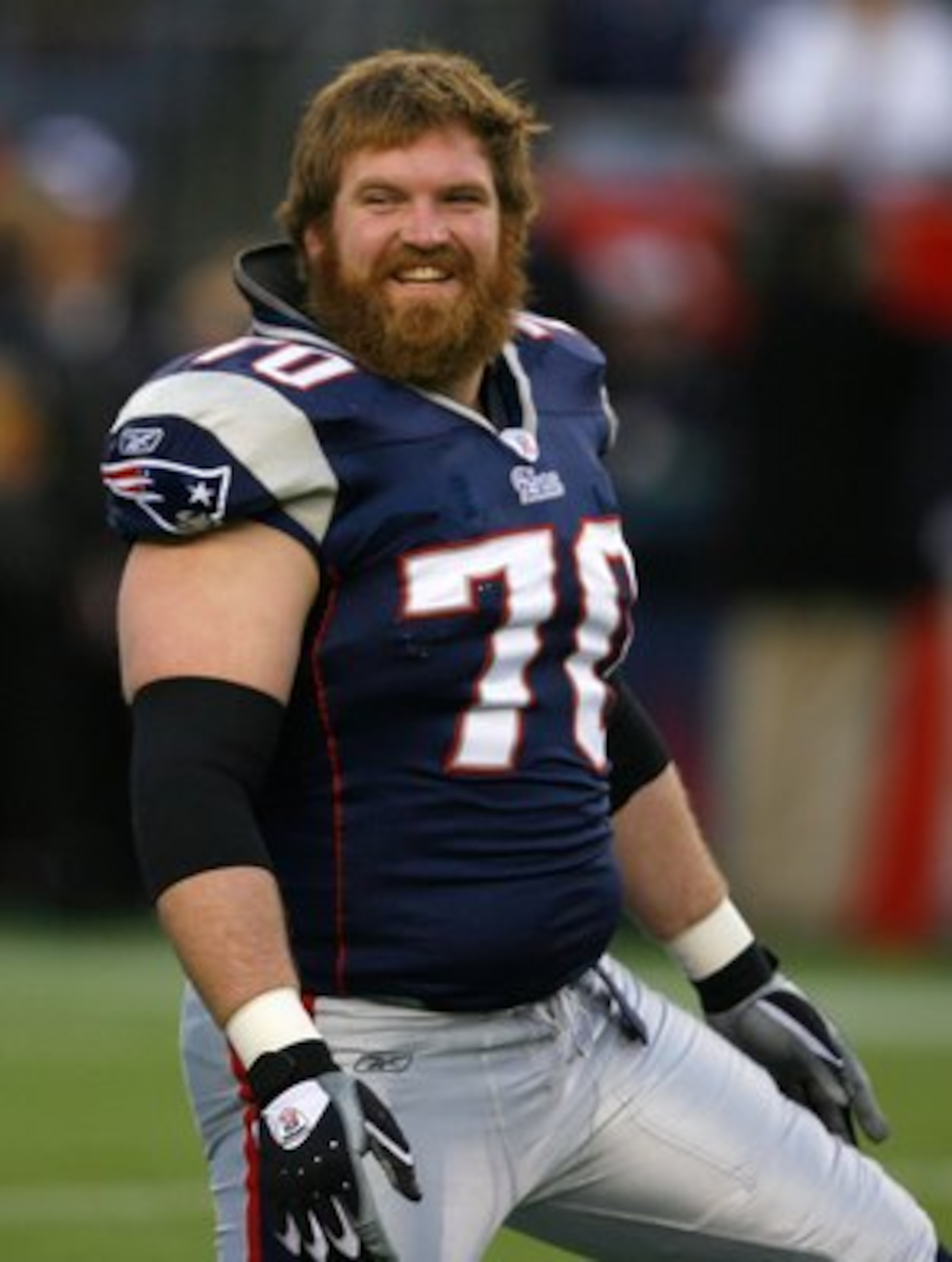 FOXBOROUGH, MA - DECEMBER 23: Logan Mankins #70 of the New England Patriots completes a drill before a game against the Miami Dolphins at Gillette Stadium on December 23, 2007 in Foxborough, Massachusetts. Patriots won 28-7. (Photo by Jim Rogash/Getty Ima FOXBOROUGH, MA - DECEMBER 23: Logan Mankins #70 of the New England Patriots completes a drill before a game against the Miami Dolphins at Gillette Stadium on December 23, 2007 in Foxborough, Massachusetts. Patriots won 28-7. (Photo by Jim Rogash/Getty Ima