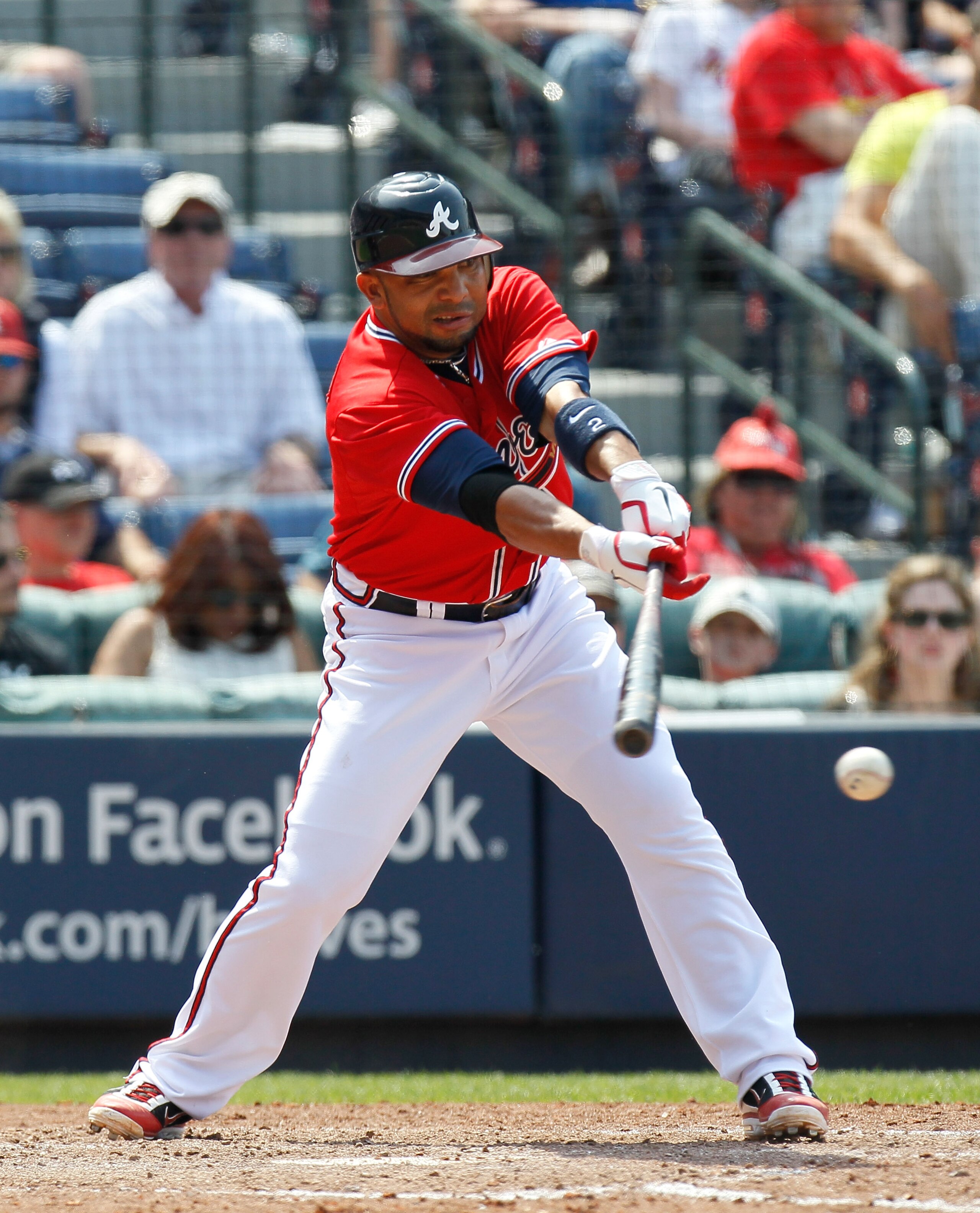 ATLANTA, GA - MAY 01: Alex Gonzalez #2 of the Atlanta Braves hits a RBI single in the seventh inning against the St. Louis Cardinals at Turner Field on May 1, 2011 in Atlanta, Georgia. (Photo by Kevin C. Cox/Getty Images) ATLANTA, GA - MAY 01: Alex Gonzalez #2 of the Atlanta Braves hits a RBI single in the seventh inning against the St. Louis Cardinals at Turner Field on May 1, 2011 in Atlanta, Georgia. (Photo by Kevin C. Cox/Getty Images)