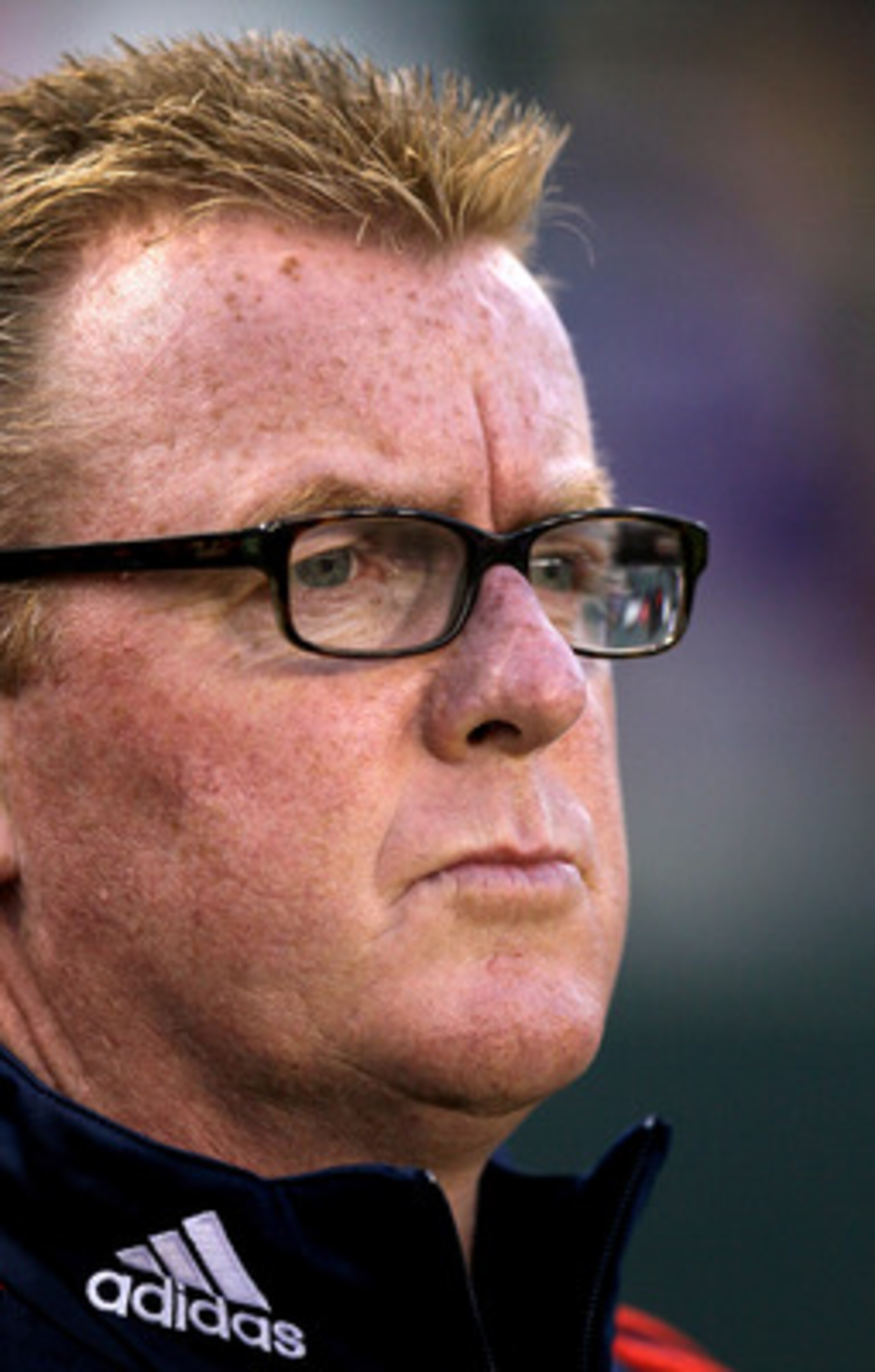 CARSON, CA - APRIL 30:  Hear coach Steve Nicol of the New England Revolution looks on before the game with Chivas USA at The Home Depot Center on April 30, 2011 in Carson, California.    (Photo by Stephen Dunn/Getty Images)