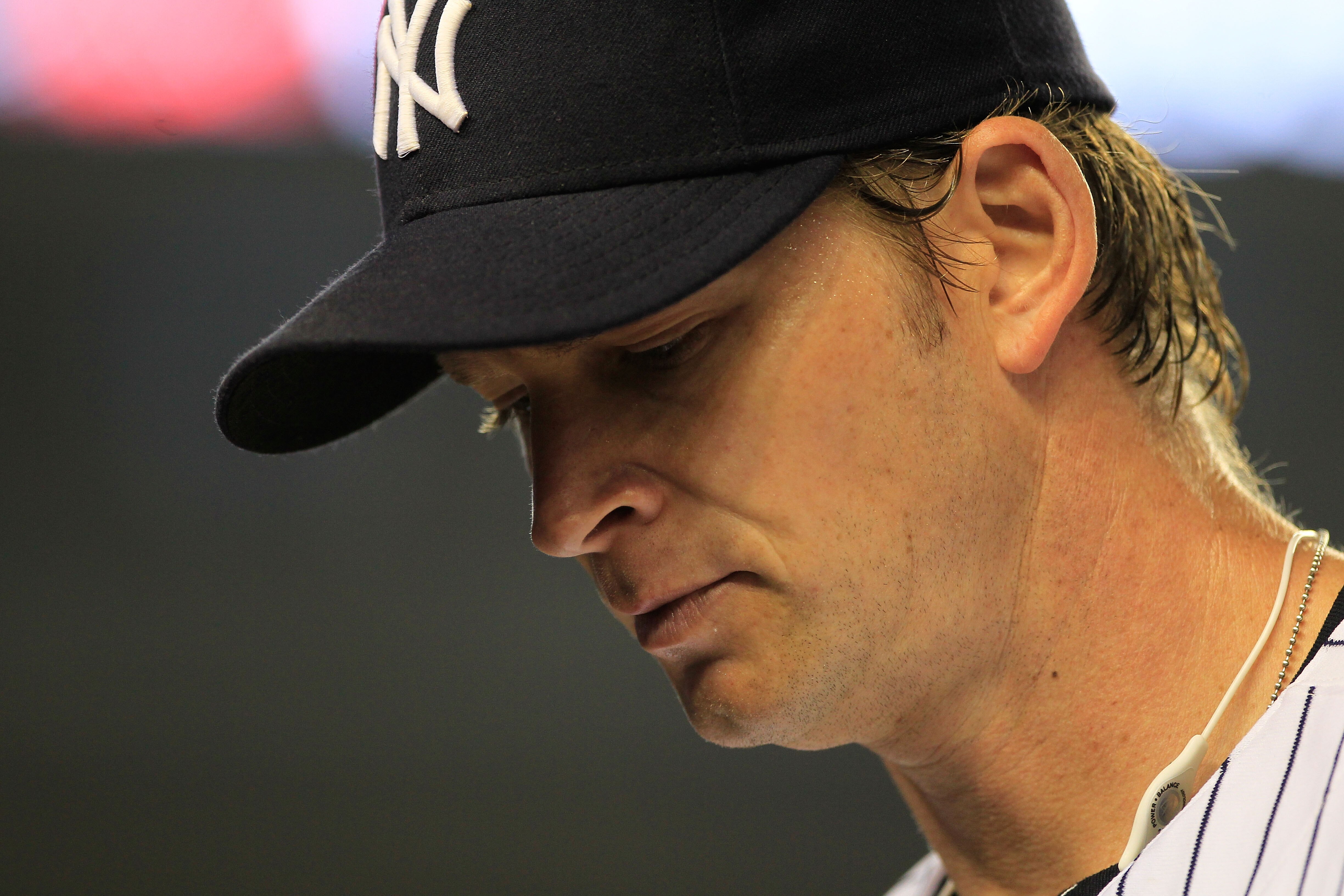 NEW YORK, NY - APRIL 25:  A.J. Burnett #34 of the New York Yankees stands on the field against the Chicago White Sox at Yankee Stadium on April 25, 2011 in the Bronx borough of New York City.  (Photo by Chris Trotman/Getty Images)