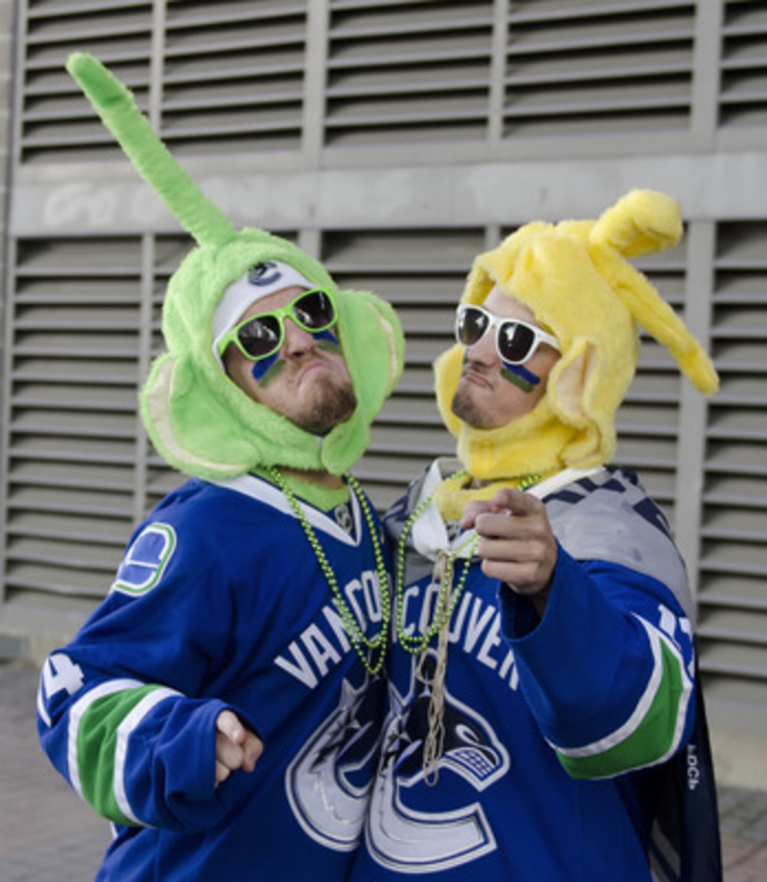 VANCOUVER, CANADA - APRIL 26: Vancouver Canucks fans get excited for Game Seven of the Western Conference Quarterfinals between the Vancouver Canucks and the Chicago Blackhawks during the 2011 NHL Stanley Cup Playoffs on April 26, 2011 at Rogers Arena in VANCOUVER, CANADA - APRIL 26: Vancouver Canucks fans get excited for Game Seven of the Western Conference Quarterfinals between the Vancouver Canucks and the Chicago Blackhawks during the 2011 NHL Stanley Cup Playoffs on April 26, 2011 at Rogers Arena in