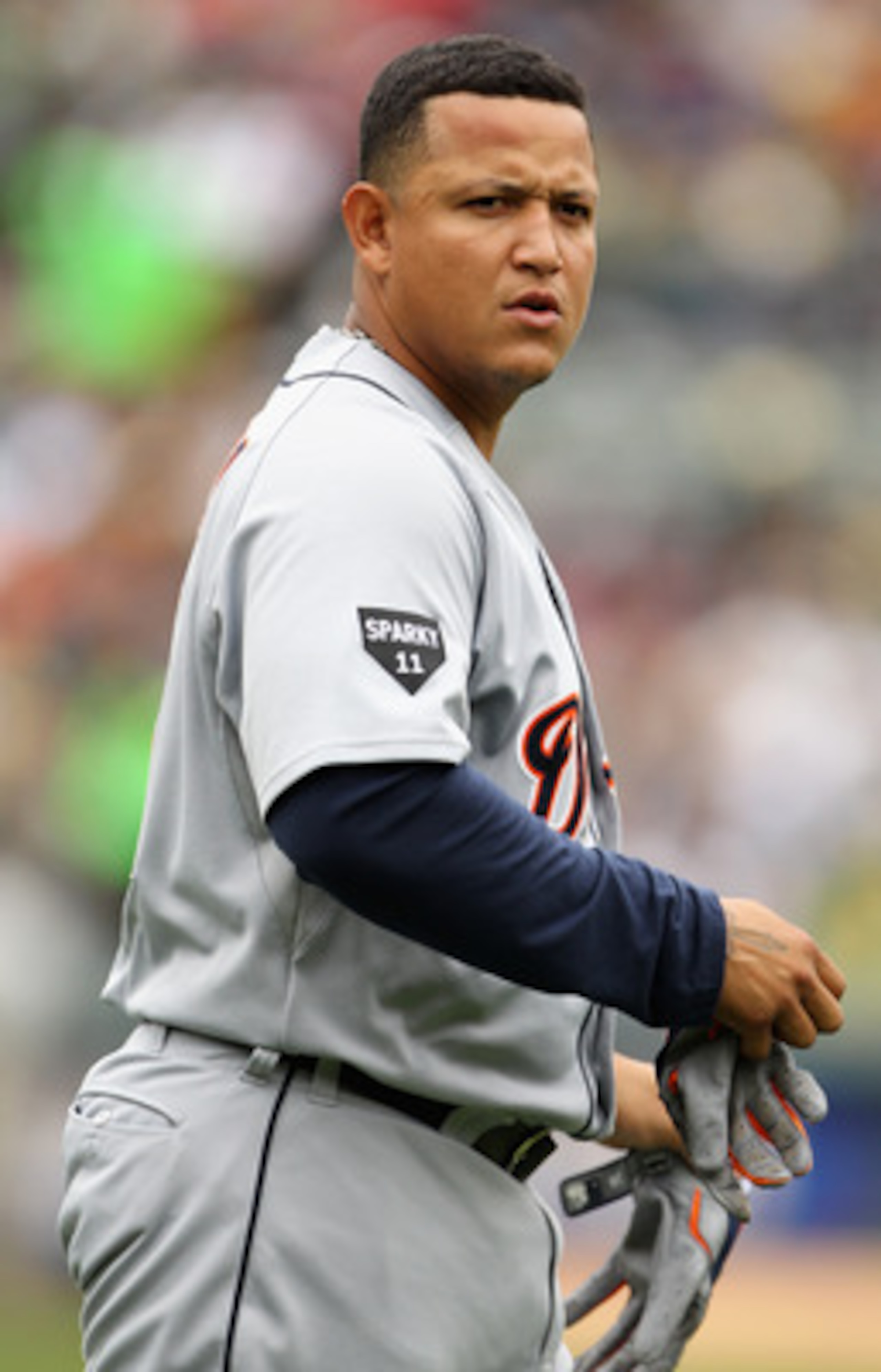 OAKLAND, CA - APRIL 17:  Miguel Cabrera #24 of the Detroit Tigers in action during their game against the Oakland Athletics at Oakland-Alameda County Coliseum on April 17, 2011 in Oakland, California.  (Photo by Ezra Shaw/Getty Images)