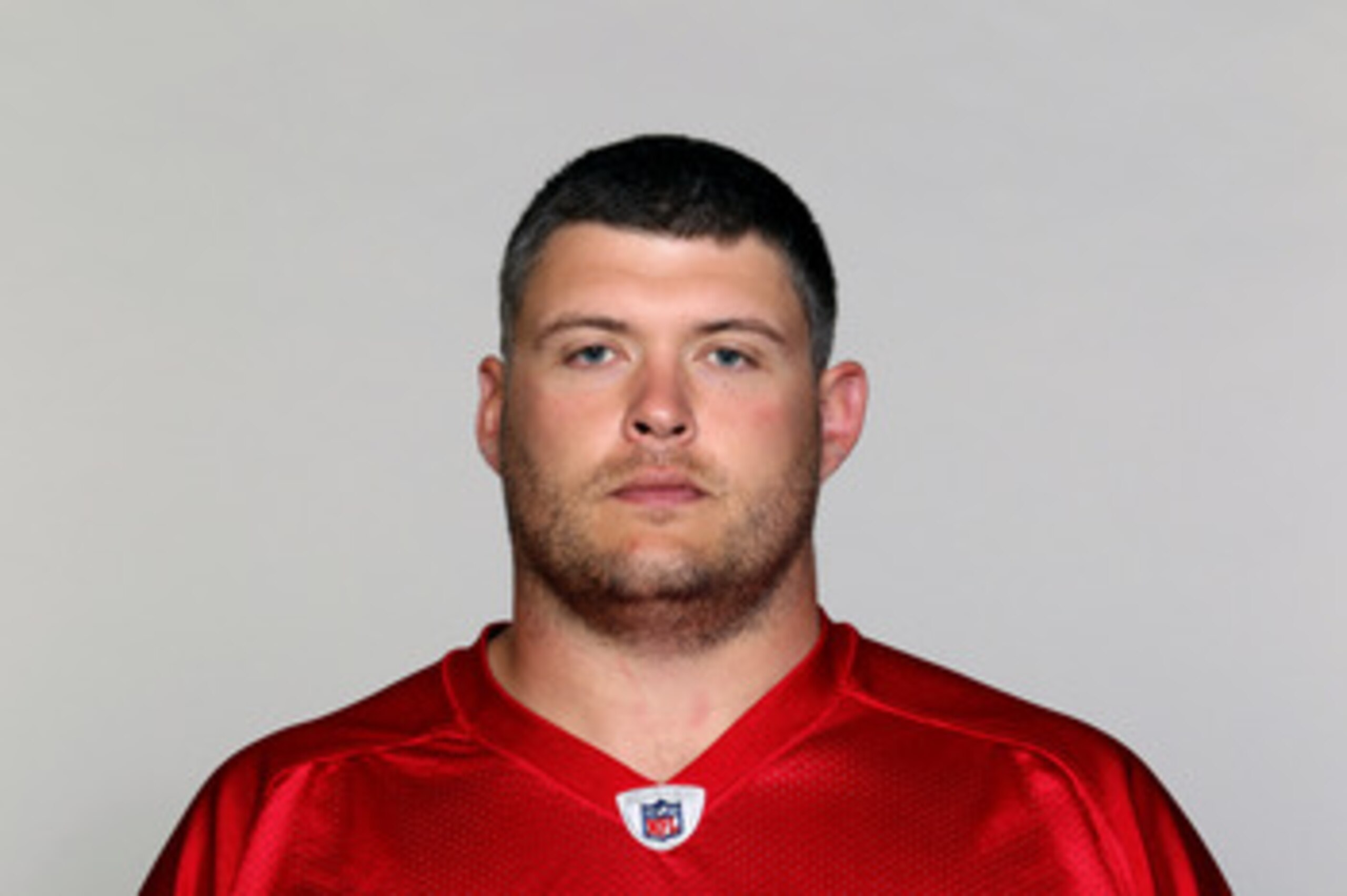 FLOWERY BRANCH, GA - CIRCA 2010: In this handout image provided by the NFL,  Tyson Clabo of the Atlanta Falcons poses for his NFL headshot circa 2010 at the Falcons Football Facility in Flowery Branch, Georgia.  (Photo by NFL via Getty Images)