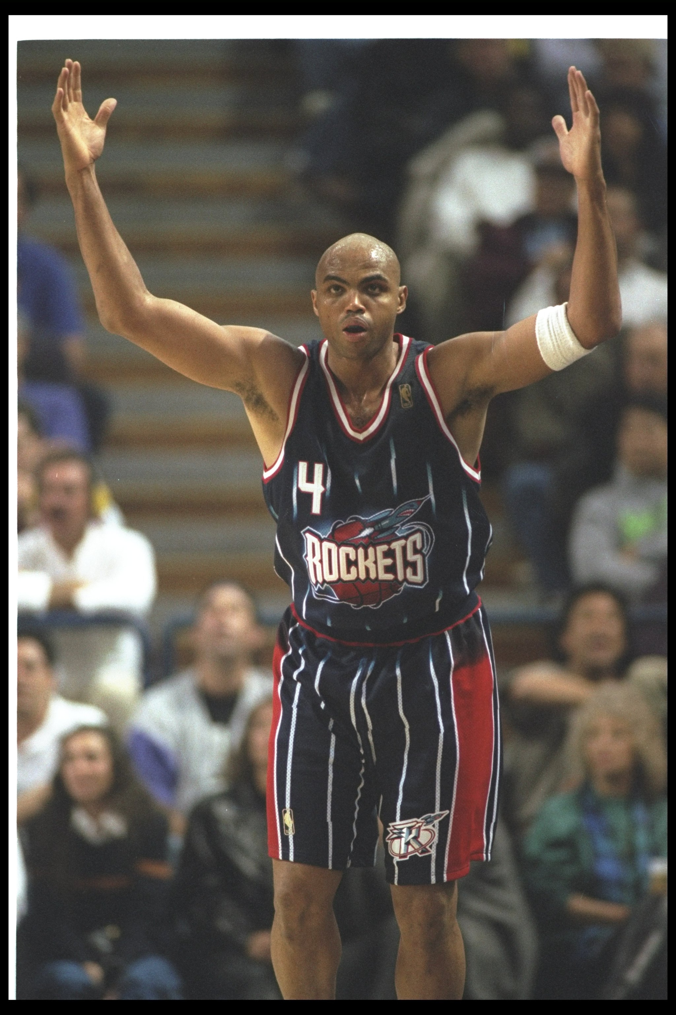 5 Nov 1996:  Forward Charles Barkley of the Houston Rockets looks on during a game against the Sacramento Kings at ARCO Arena in Sacramento, California.  The Rockets won the game, 102-80.    Mandatory Credit: Otto Greule  /Allsport