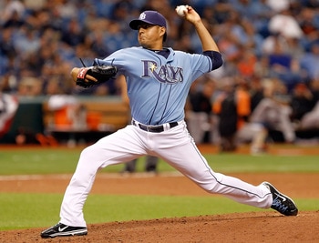 ST. PETERSBURG, FL - APRIL 03:  Pitcher Cesar Ramos #27 of the Tampa Bay Rays pitches against the Baltimore Orioles during the game at Tropicana Field on April 3, 2011 in St. Petersburg, Florida.  (Photo by J. Meric/Getty Images)