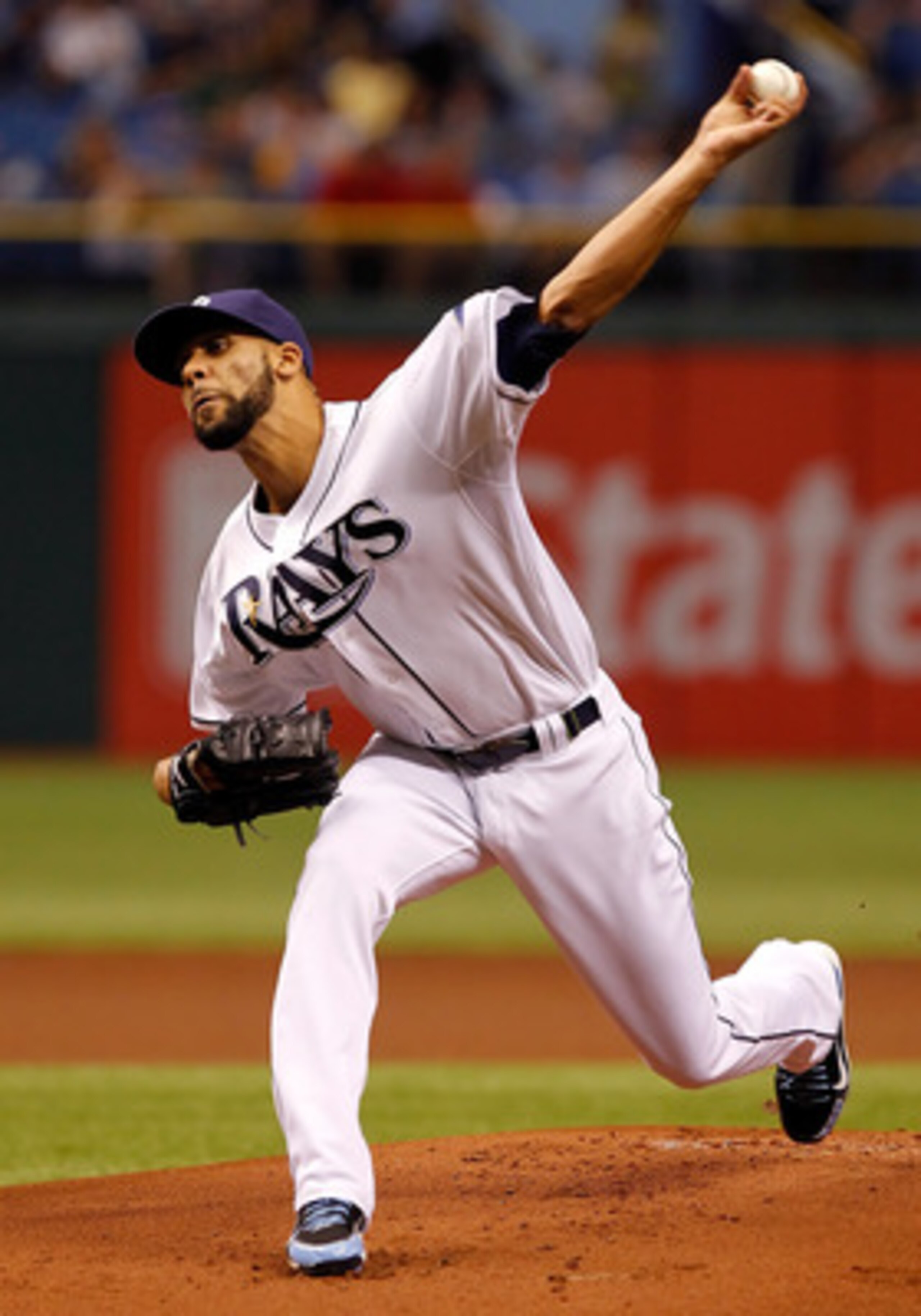 ST PETERSBURG, FL - APRIL 29:  Pitcher David Price #14 of the Tampa Bay Rays pitches against the Los Angeles Angels of Anaheim during the game at Tropicana Field on April 29, 2011 in St. Petersburg, Florida.  (Photo by J. Meric/Getty Images)