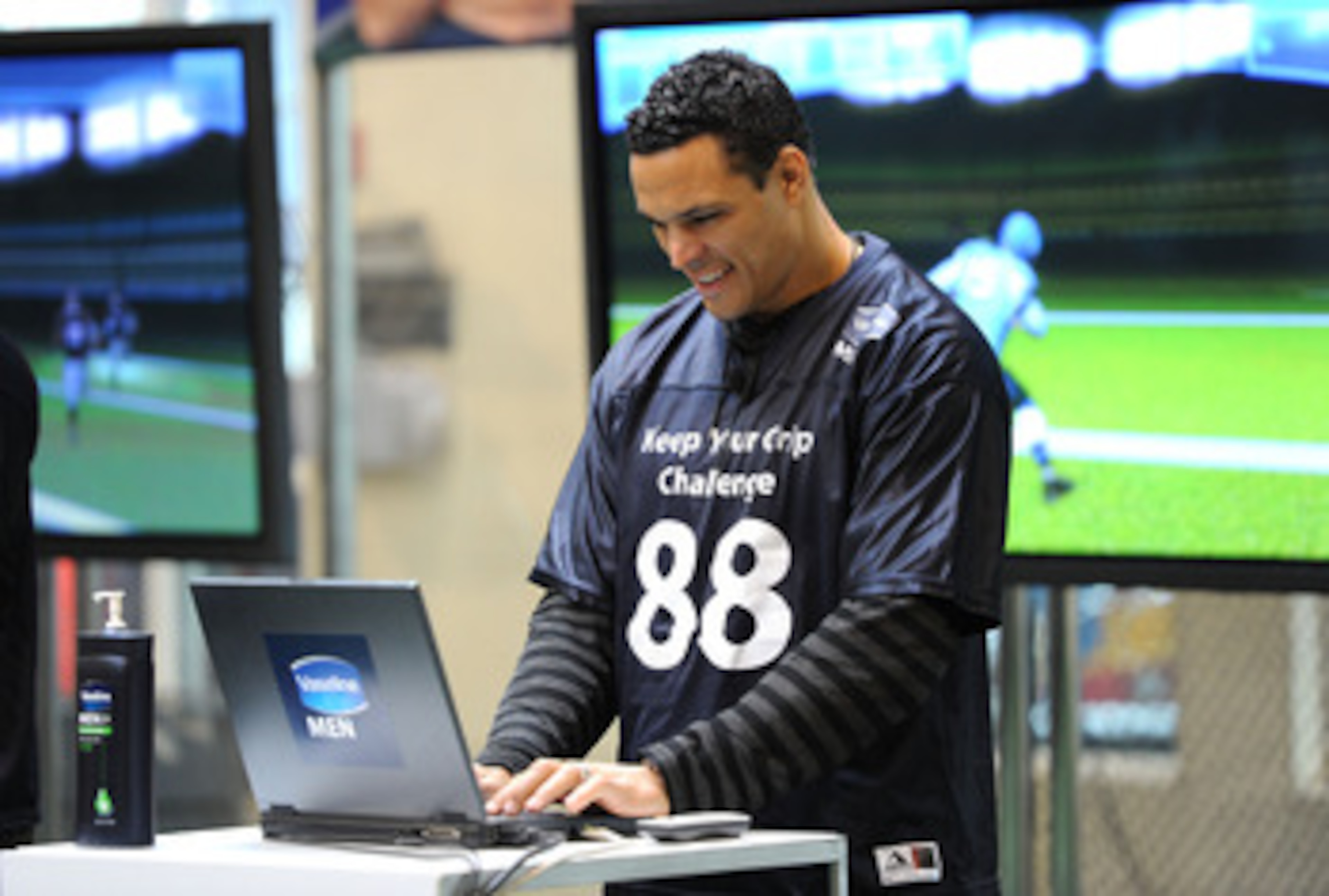 NEW YORK, NY - MARCH 31:  Atlanta Falcons tight end Tony Gonzalez attends the 'Vaseline MEN Keep Your Grip Challenge' at Chelsea Piers on March 31, 2011 in New York City.  (Photo by Jason Kempin/Getty Images for Vaseline)