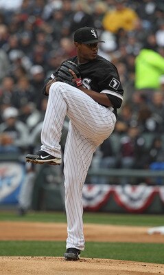 CHICAGO, IL - APRIL 07: Starting pitcher Edwin Jackson #33 of the Chicago White Sox delivers the ball against the Tampa Bay Rays during the home opener at U.S. Cellular Field on April 7, 2011 in Chicago, Illinois. The White Sox defeated the Rays 5-1. (Pho